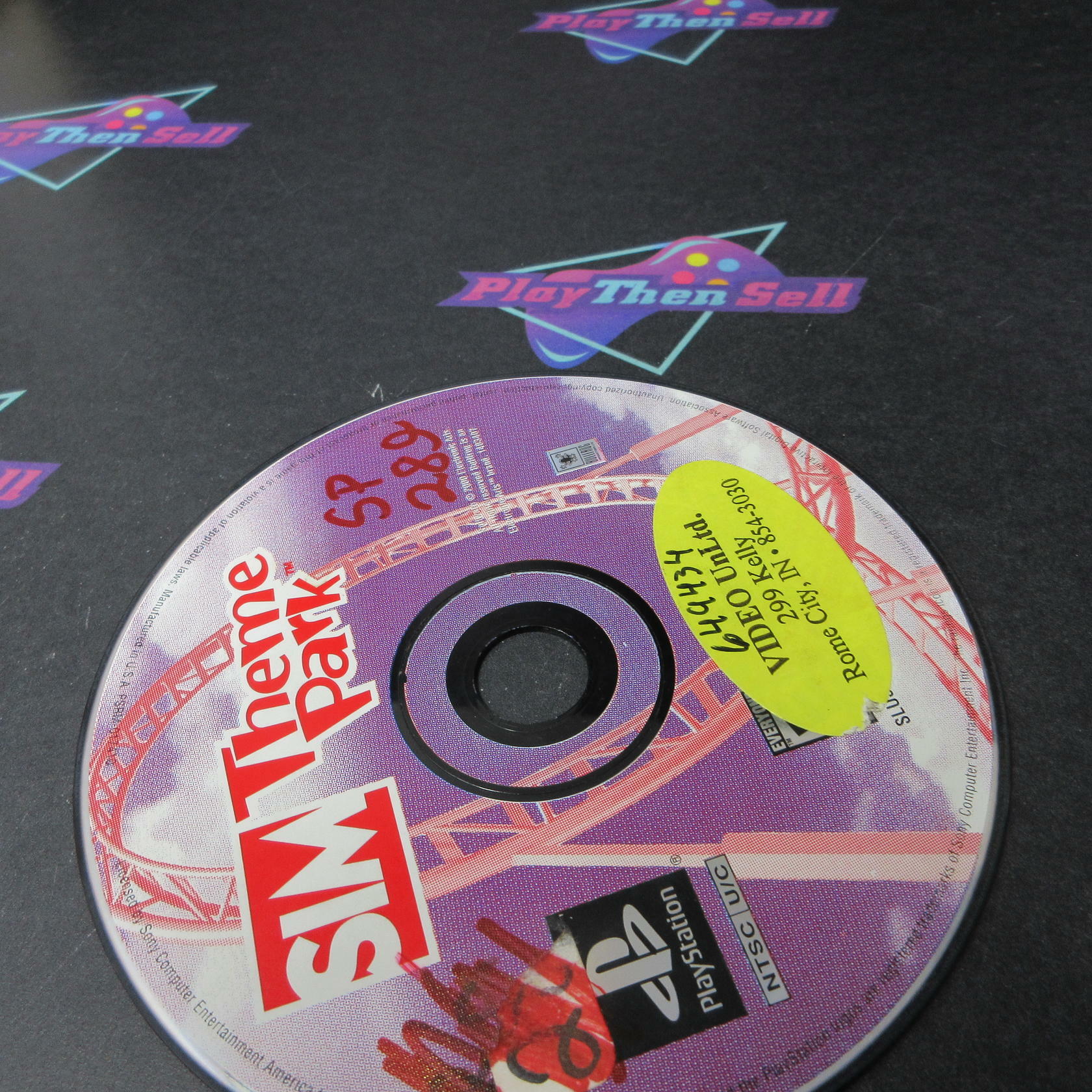 Sim Theme Park PS1 PlayStation 1 MD/DD Complete CIB - Very Good