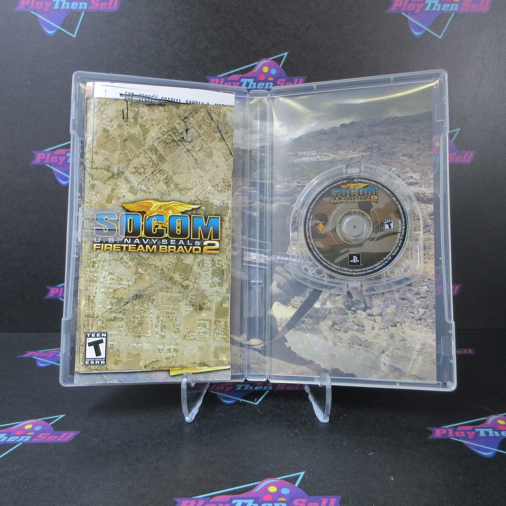 SOCOM US Navy Seals Fireteam Bravo 2 Clear UMD Sony PSP + Reg Card - Like New