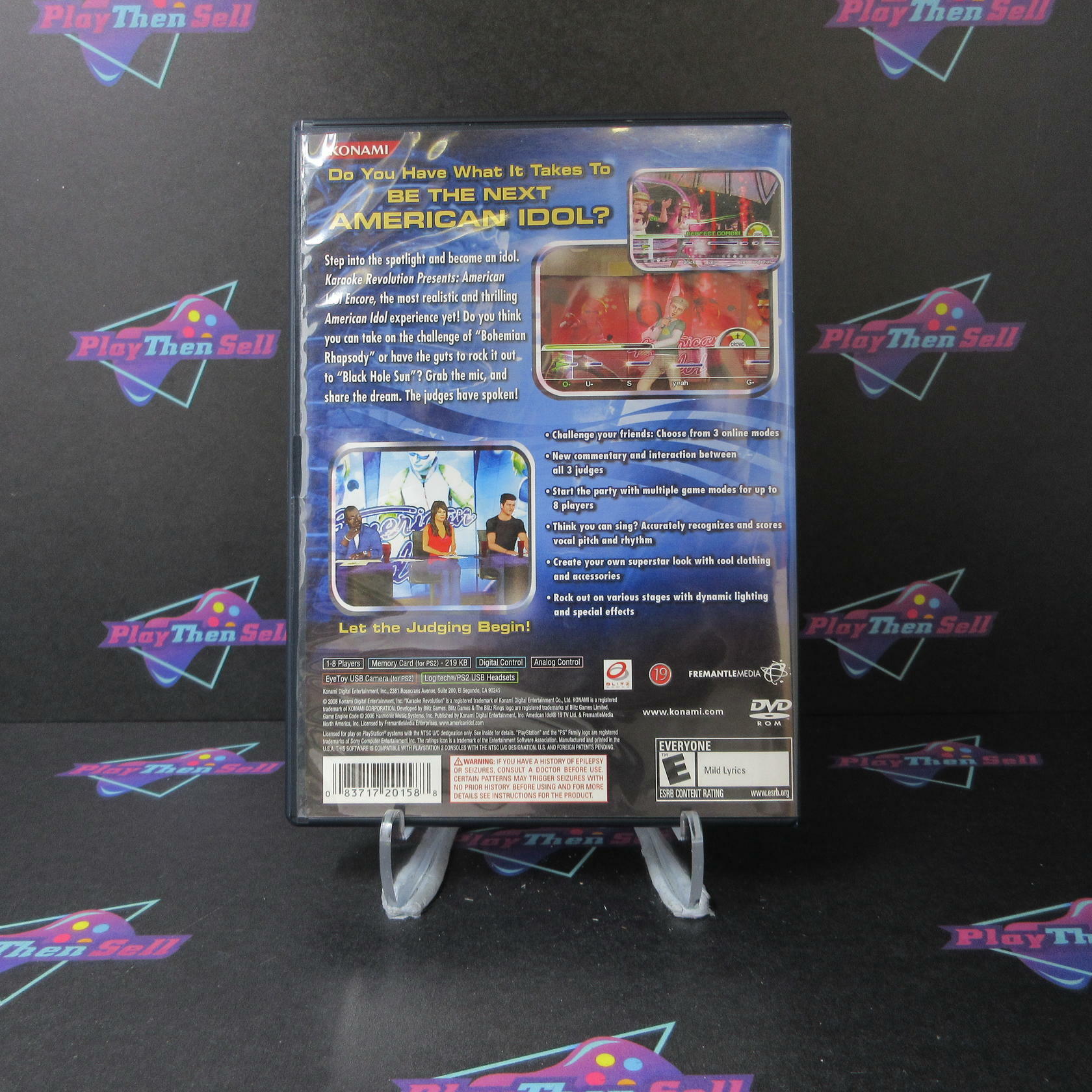 Karaoke Revolution American Idol Encore PS2 PlayStation 2 AD Complete CIB - Very Good