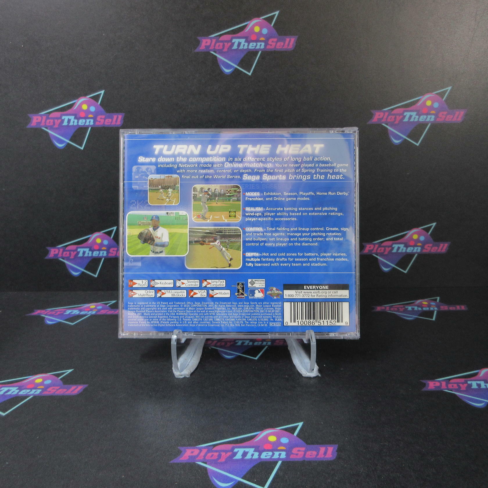 Sega Sports World Series Baseball 2K2 Sega Dreamcast MD Complete CIB - Very Good