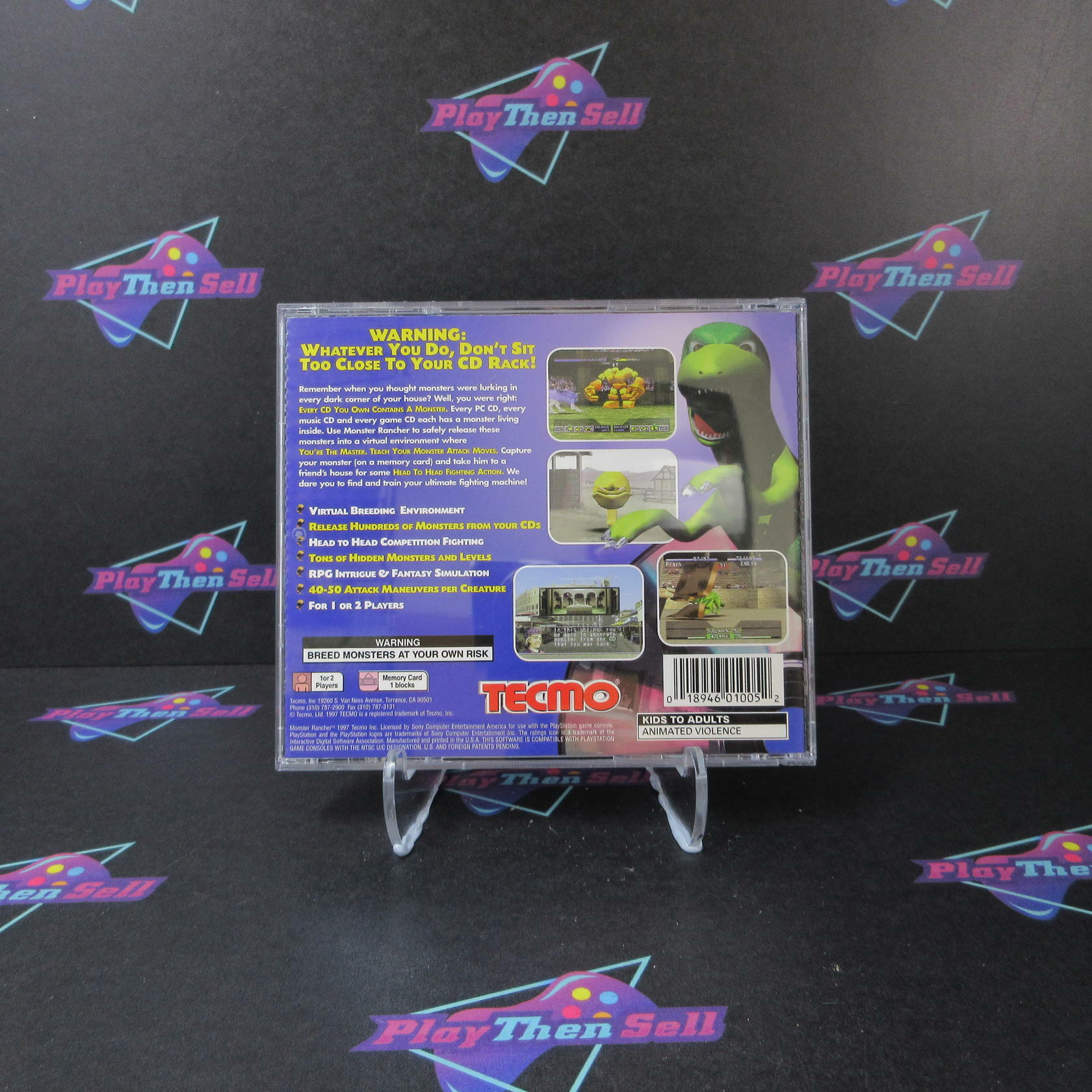 Monster Rancher + Reg Card PS1 PlayStation 1 MD Complete CIB - Very Good