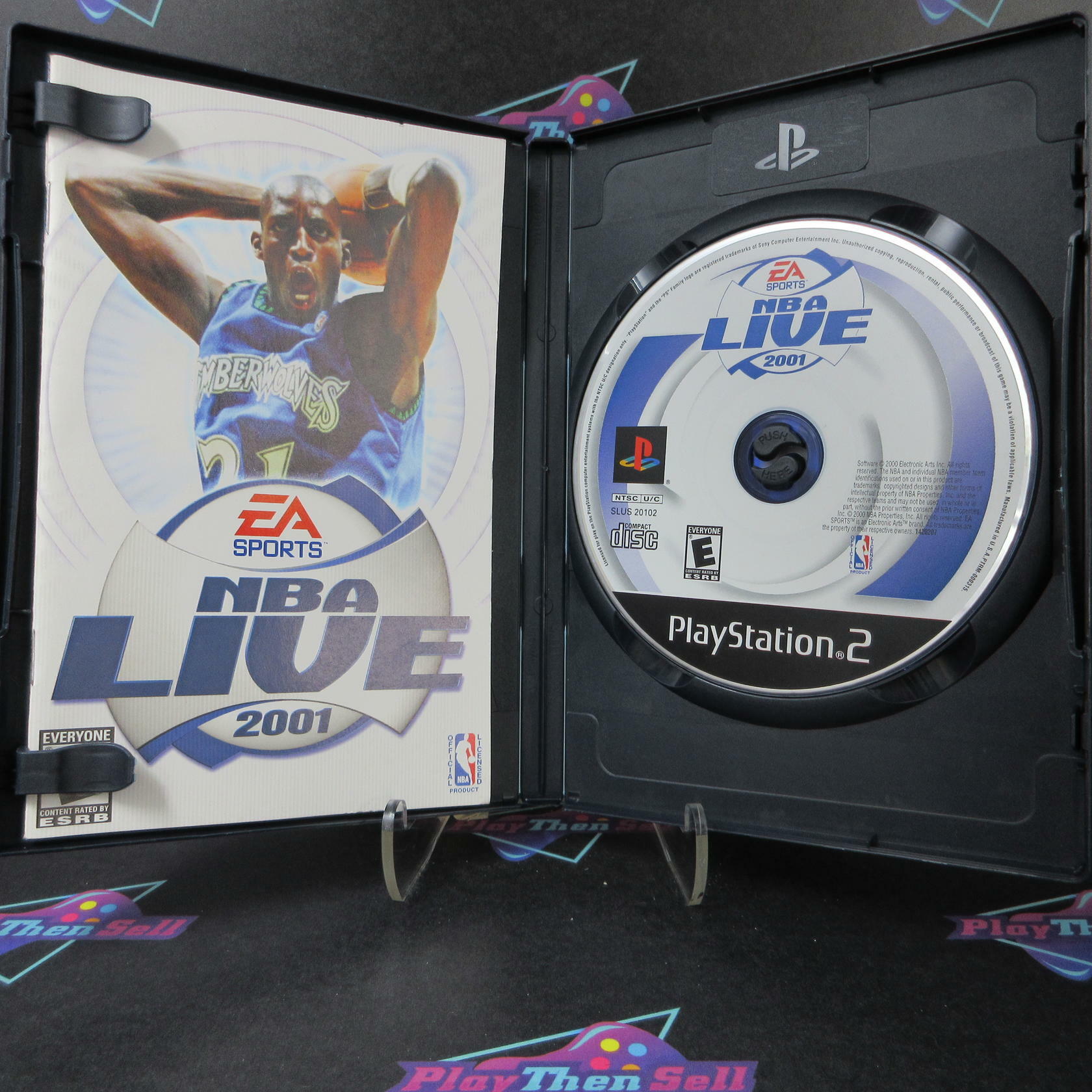 NBA Live 2001 + Reg Card PS2 PlayStation 2 AD Complete CIB - Very Good