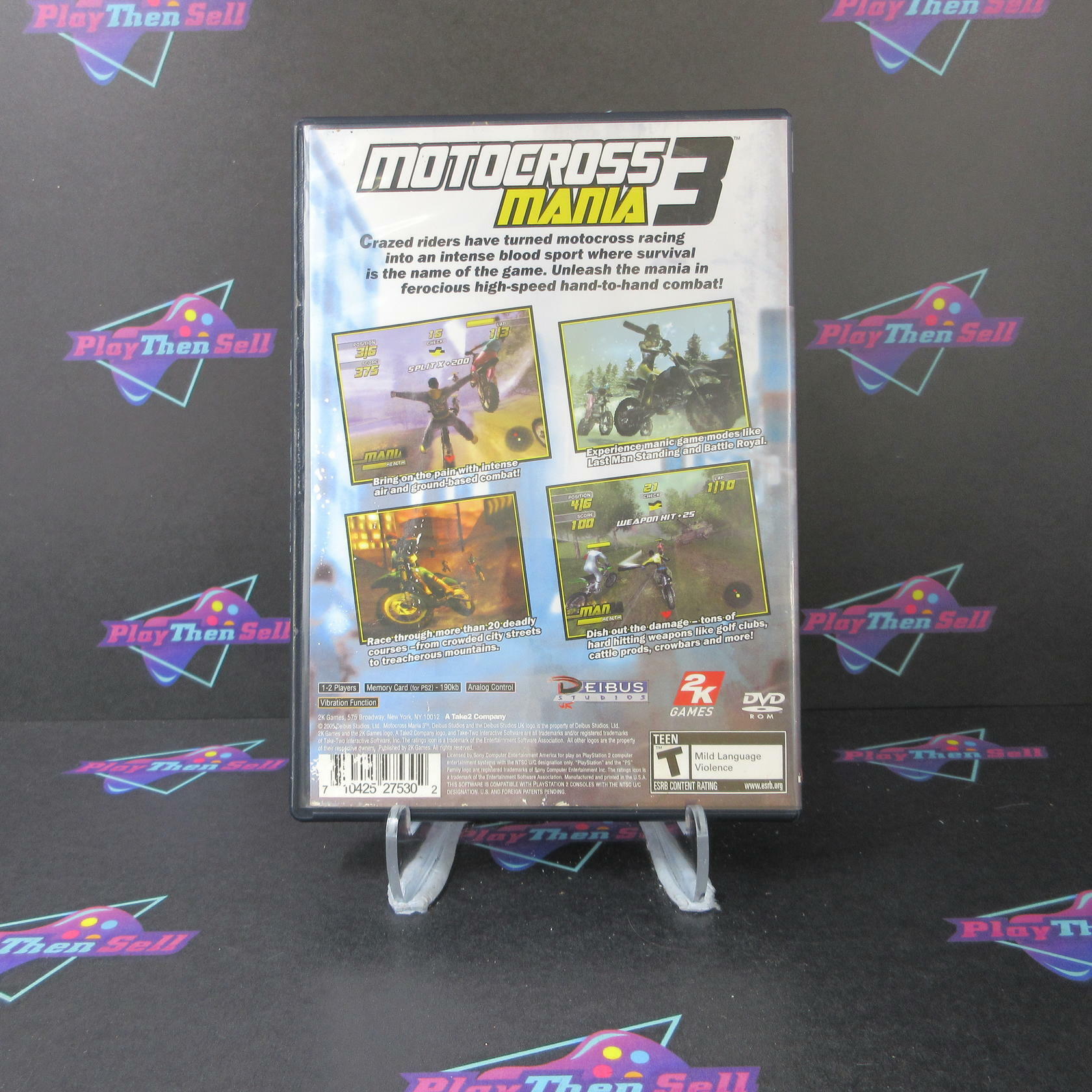 Motocross Mania 3 PS2 PlayStation 2 AD/DD Complete CIB - Very Good