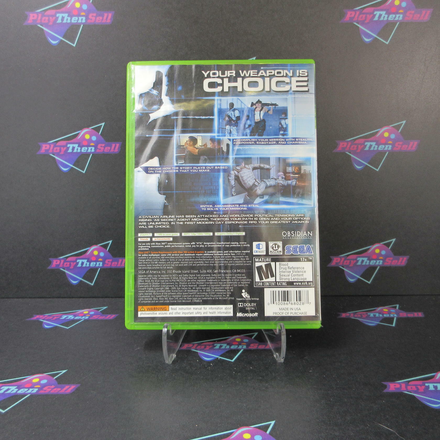 Alpha Protocol The Espionage RPG Xbox 360 AD/NM - Very Good
