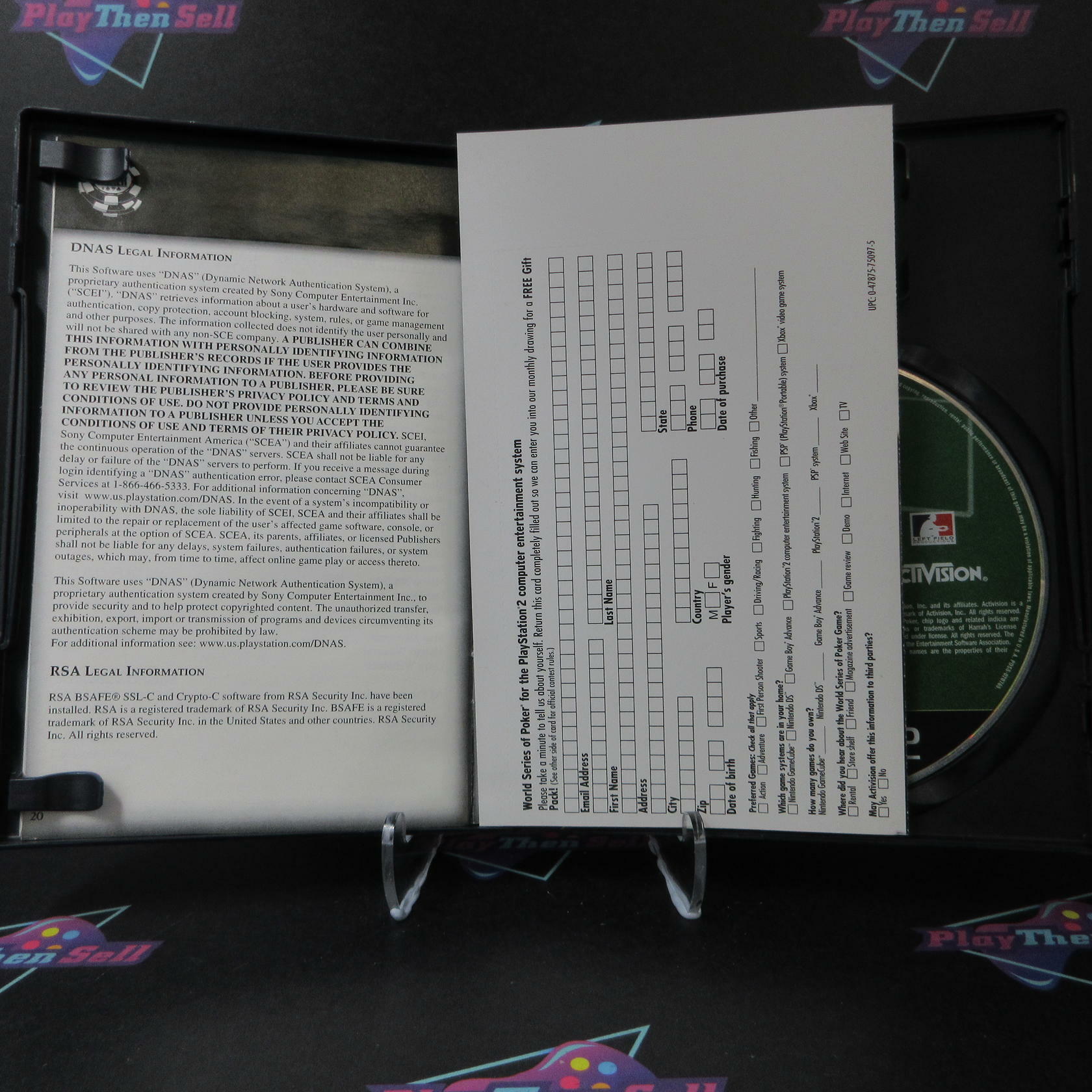 World Series of Poker + Reg Card PS2 PlayStation 2 AD Complete CIB - Very Good