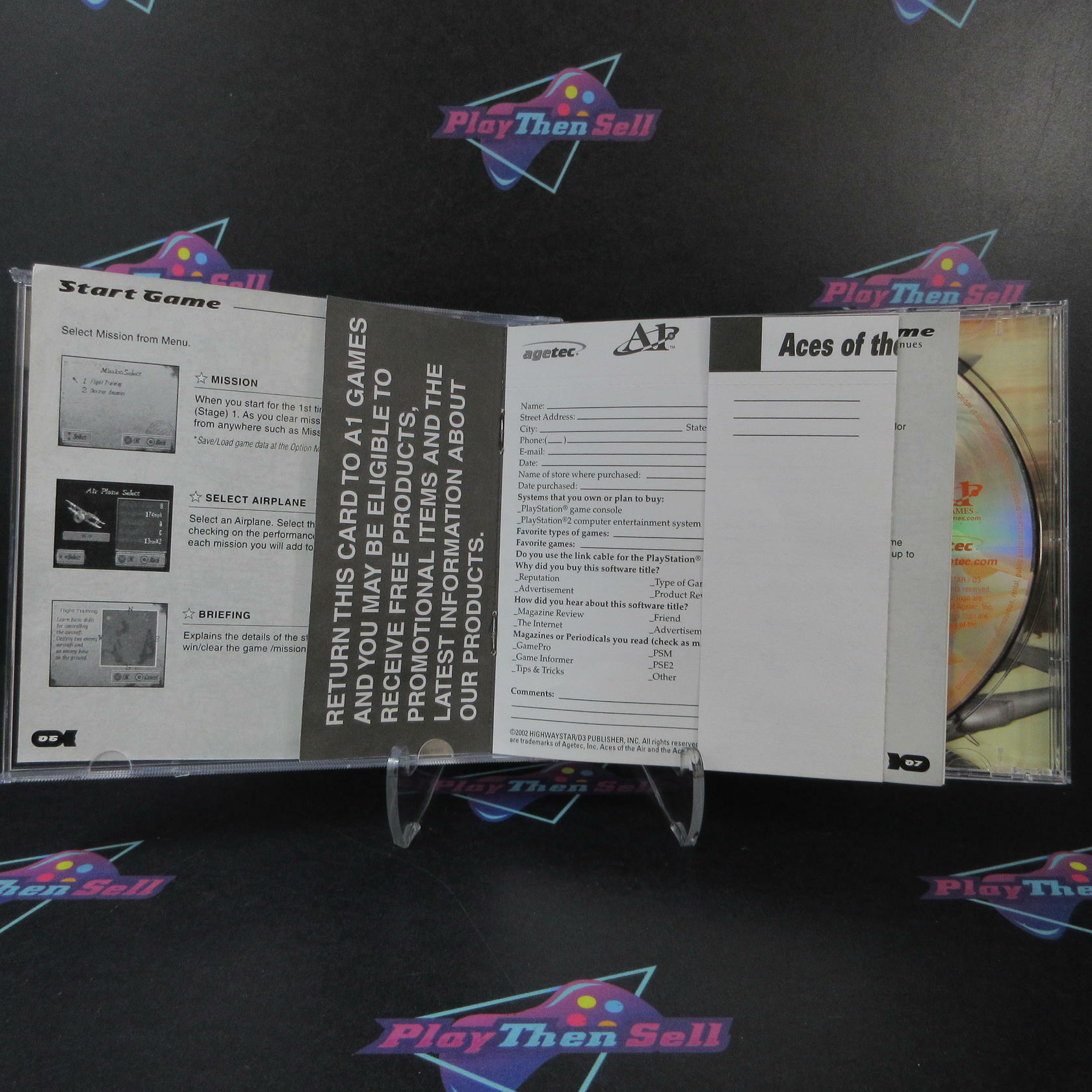 Aces of the Air PS1 PlayStation 1 + Reg Card - Like New