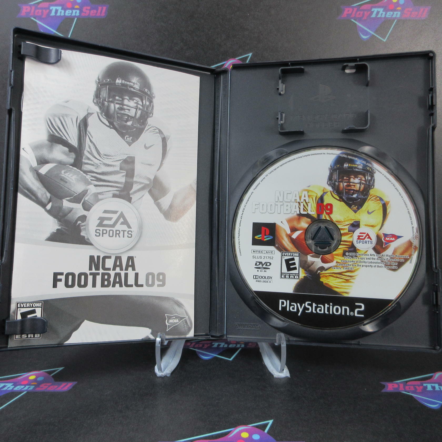 NCAA Football 09  PS2 PlayStation 2 AD Complete CIB - Very Good