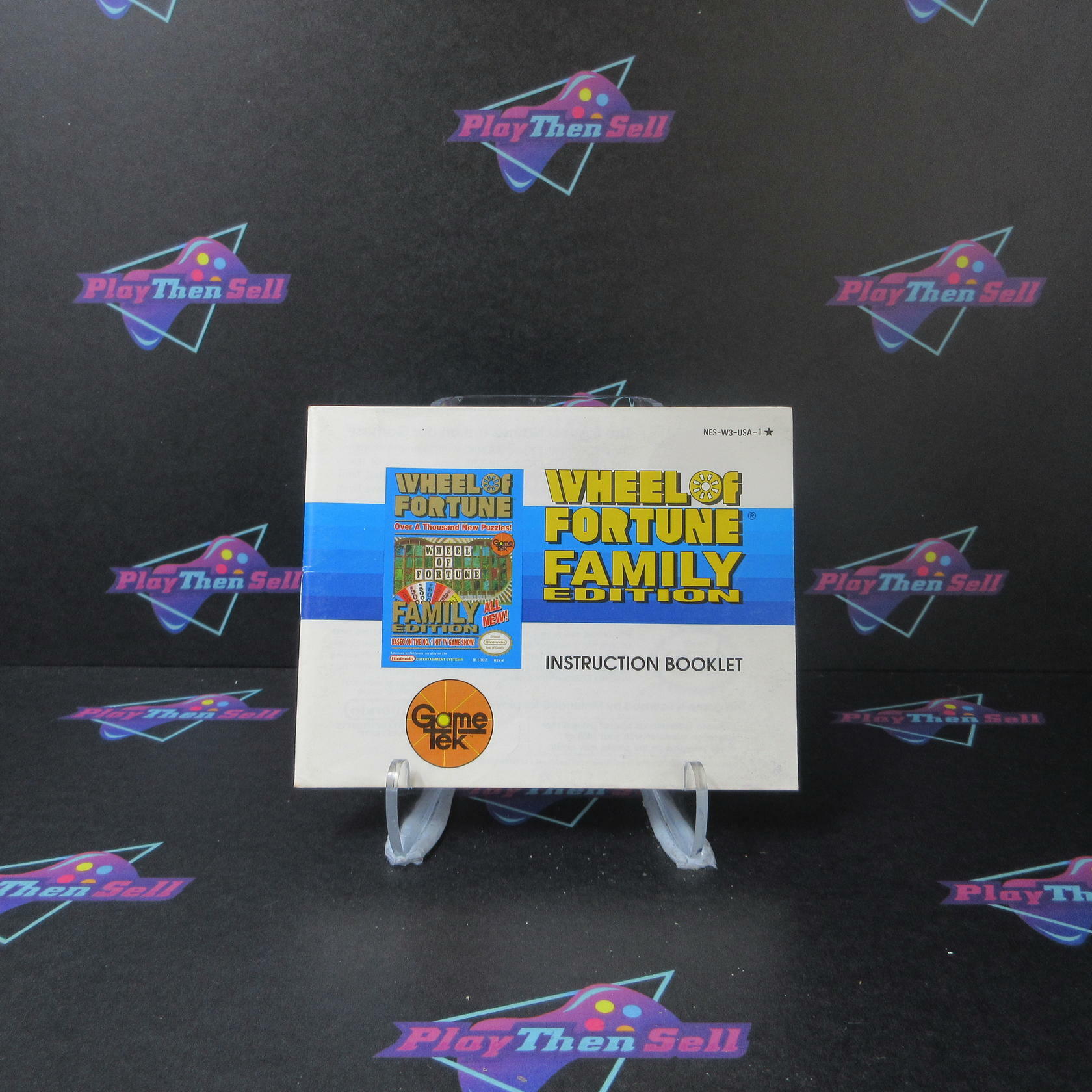 Wheel of Fortune Family Edition Nintendo NES Cartridge + Manual Tested - Very Good