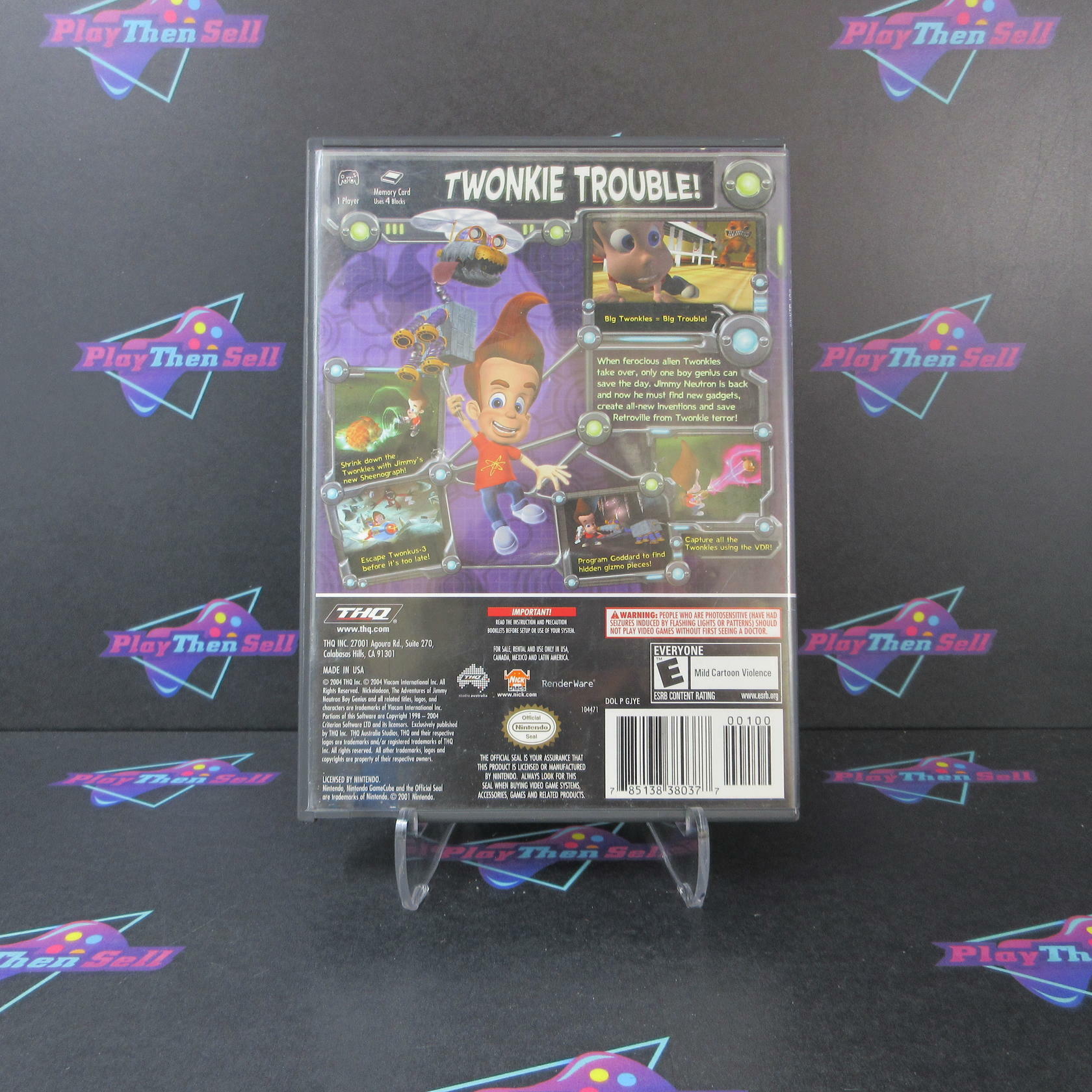 The Adventures of Jimmy Neutron Attack of the Twonkies Nintendo Gamecube AD CIB - Very Good