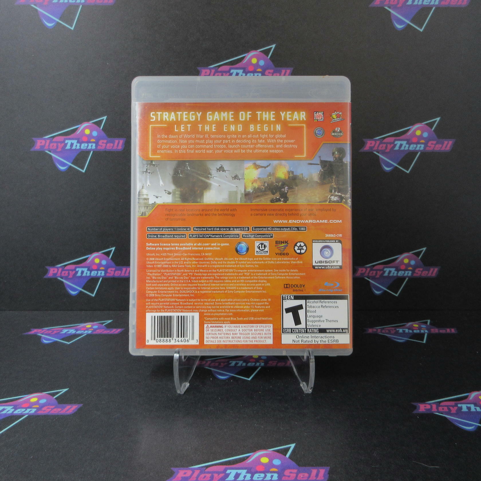 Tom Clancy's EndWar PS3 PlayStation 3 AD Complete CIB - Very Good