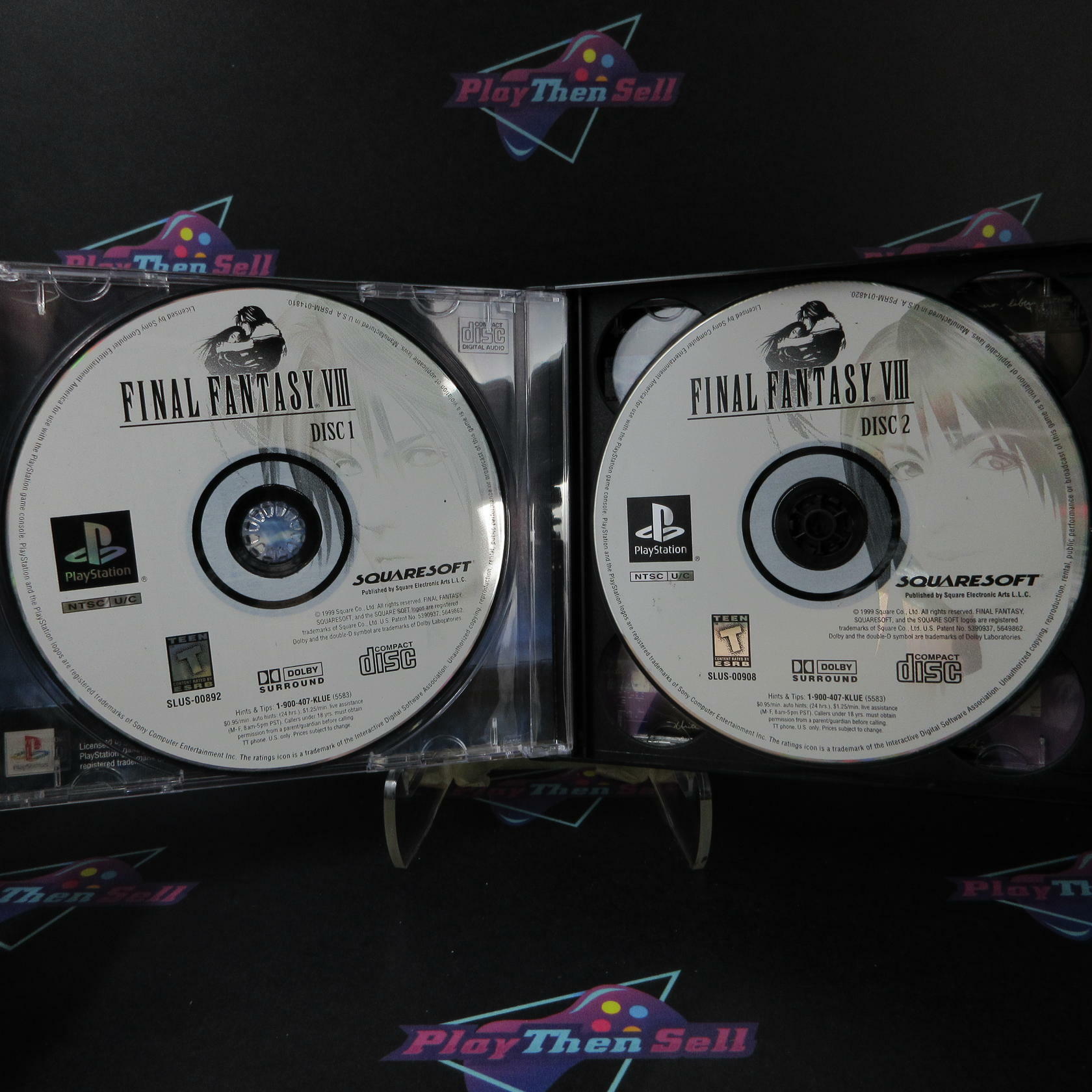 Final Fantasy VIII PS1 PlayStation 1 Black Label MD Complete CIB - Very Good