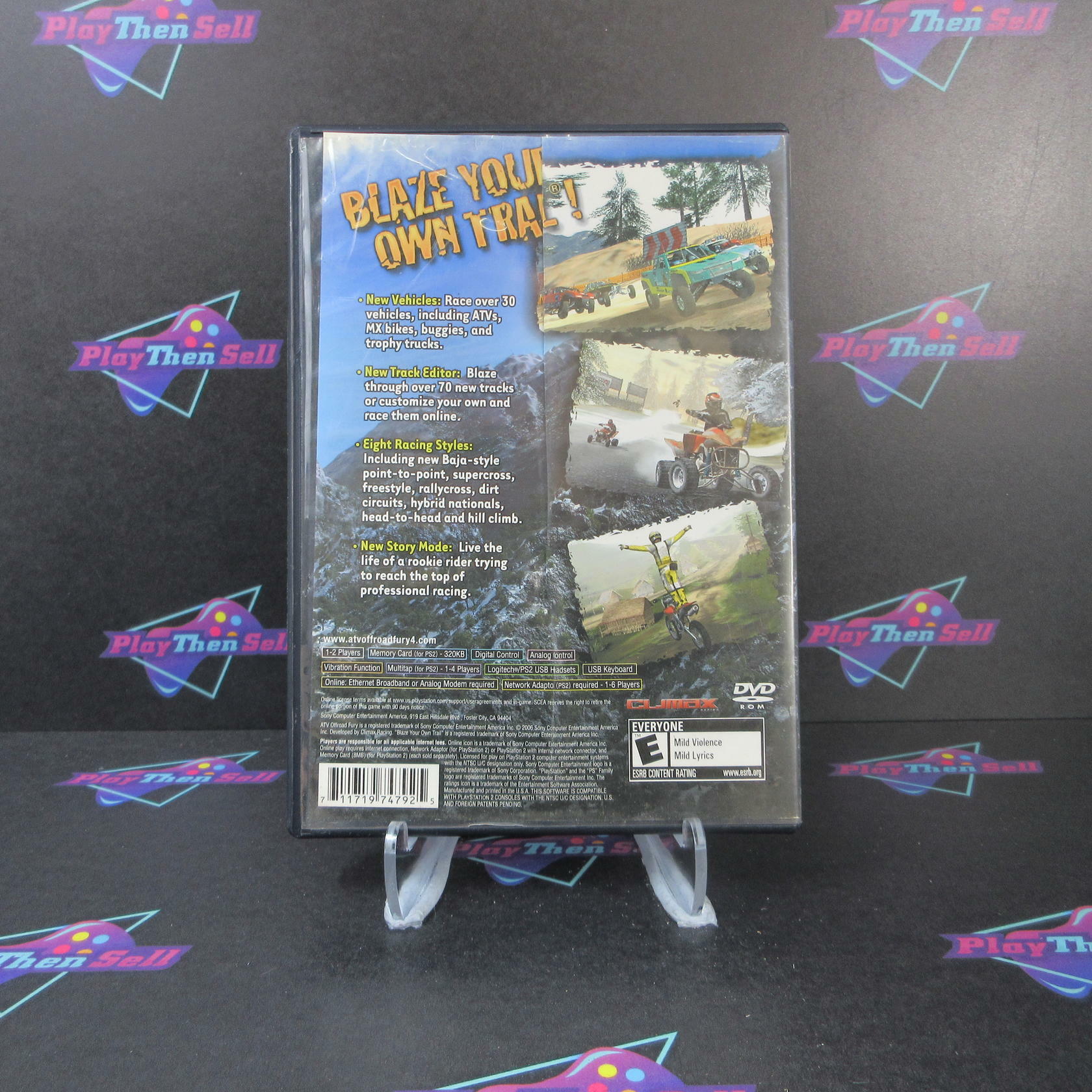 ATV Offroad Fury 4 PS2 PlayStation 2 AD/NM - Very Good