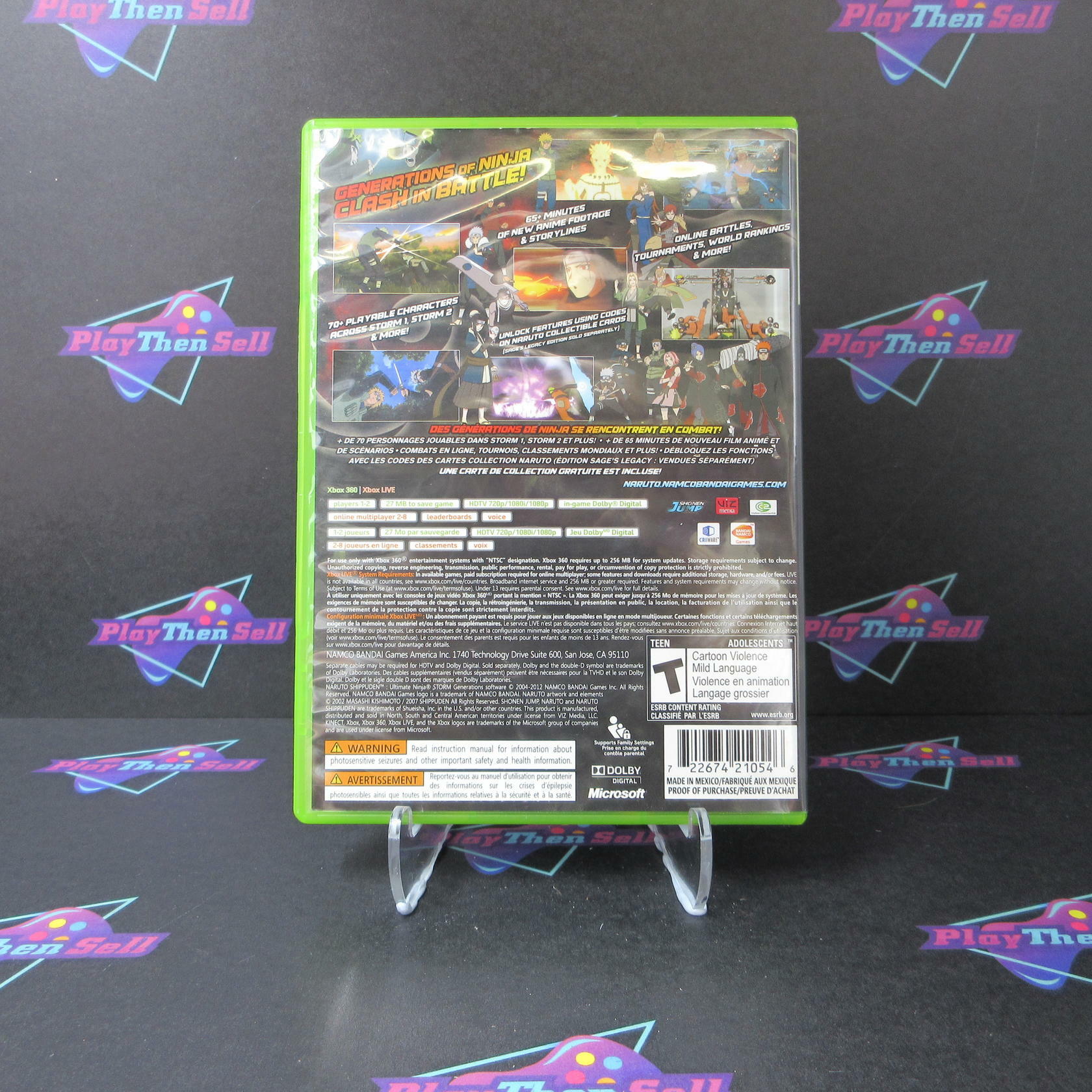 Naruto Shippuden Ultimate Storm Generations Xbox 360 - Like New