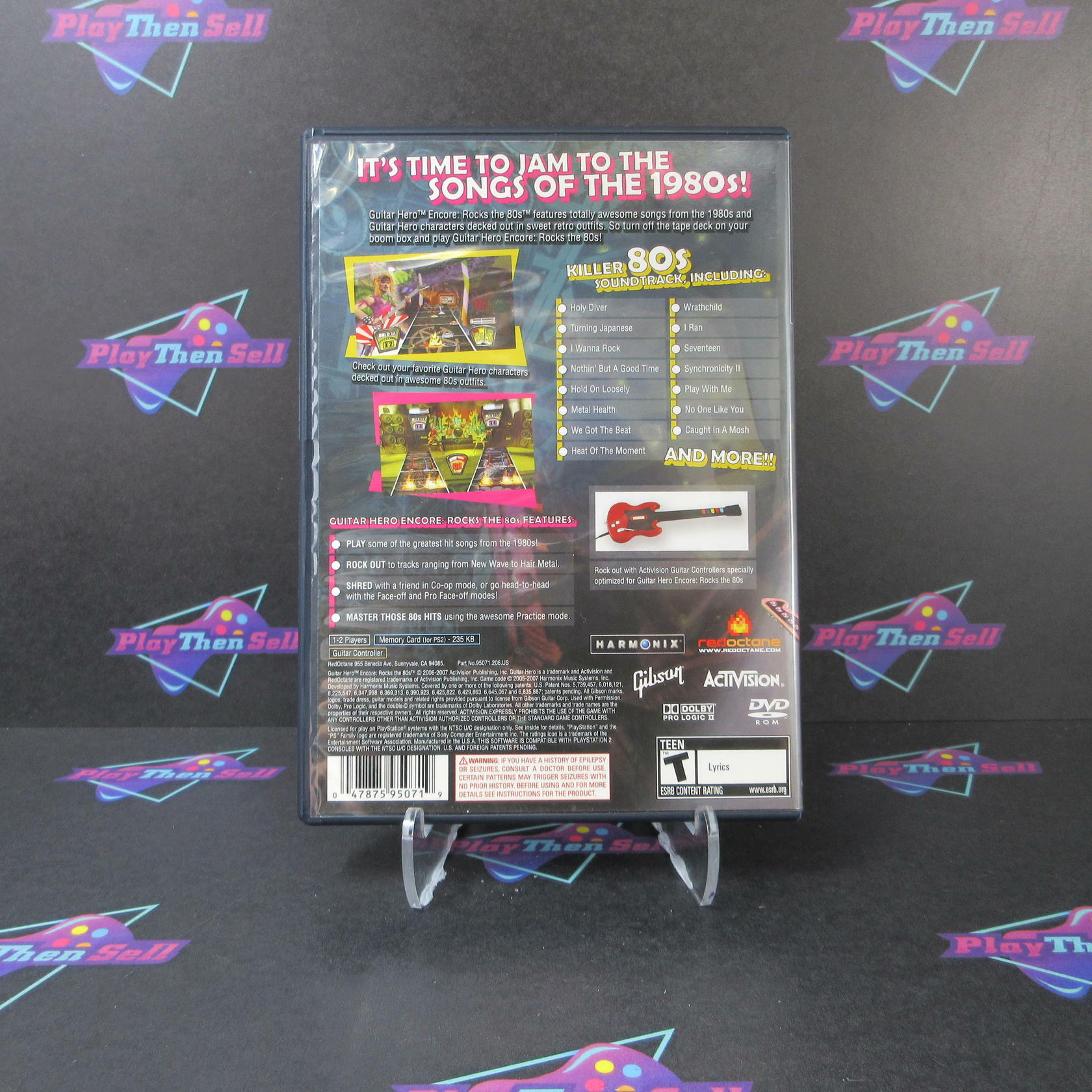 Guitar Hero Encore Rocks the 80's + Poster PS2 PlayStation 2 DD Complete - Very Good