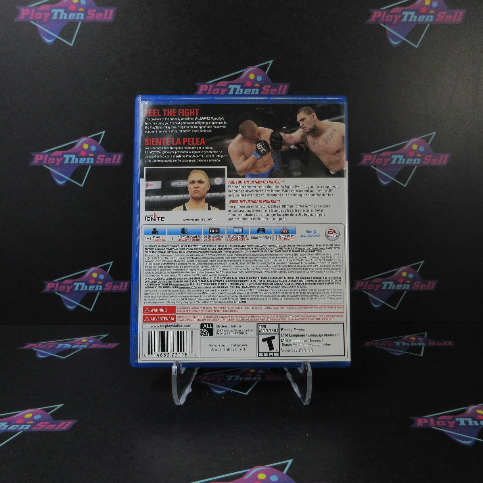 UFC PS4 PlayStation 4 AD Complete CIB - Very Good