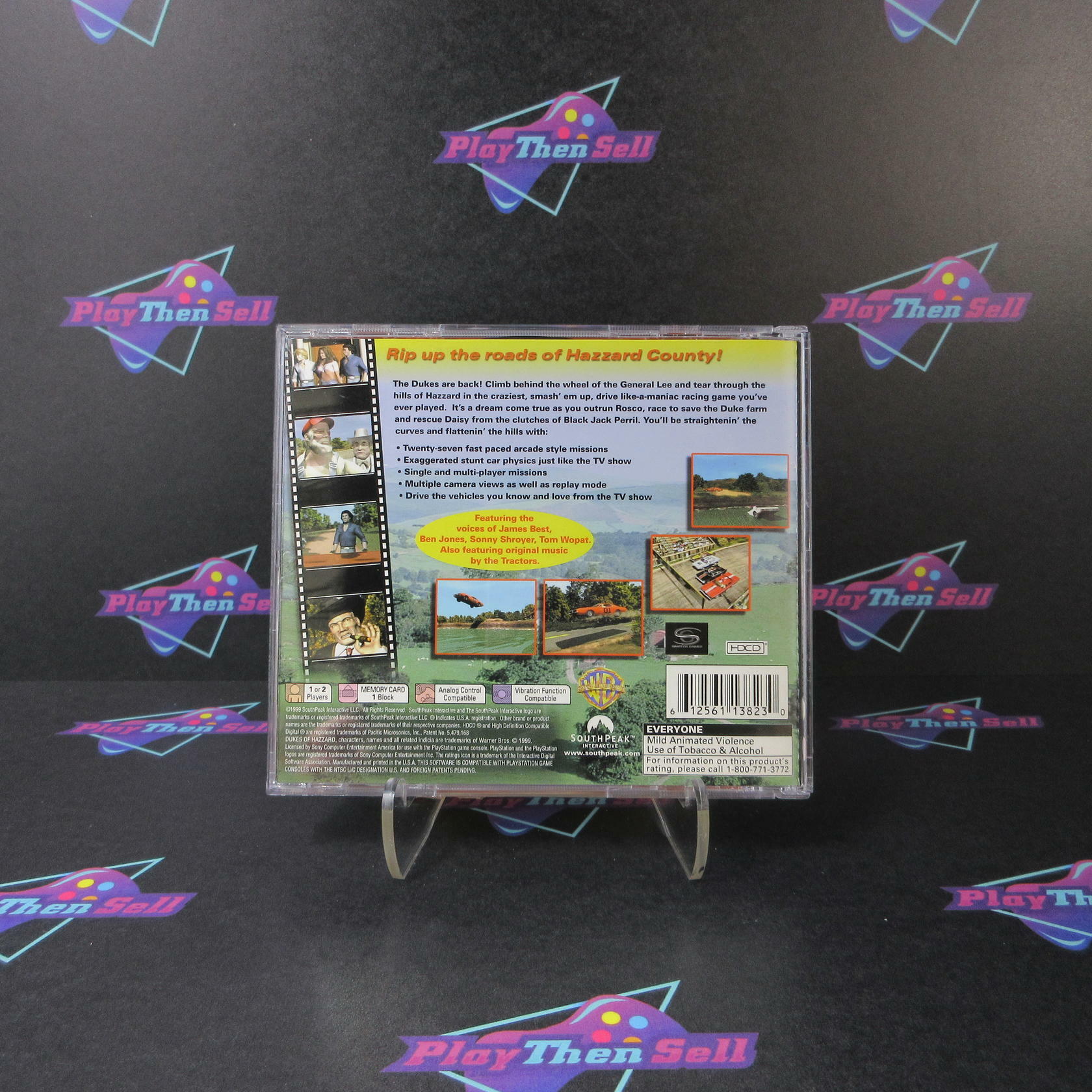 Dukes of Hazzard Racing for Home + Reg Card PS1 PlayStation 1 DD - Very Good