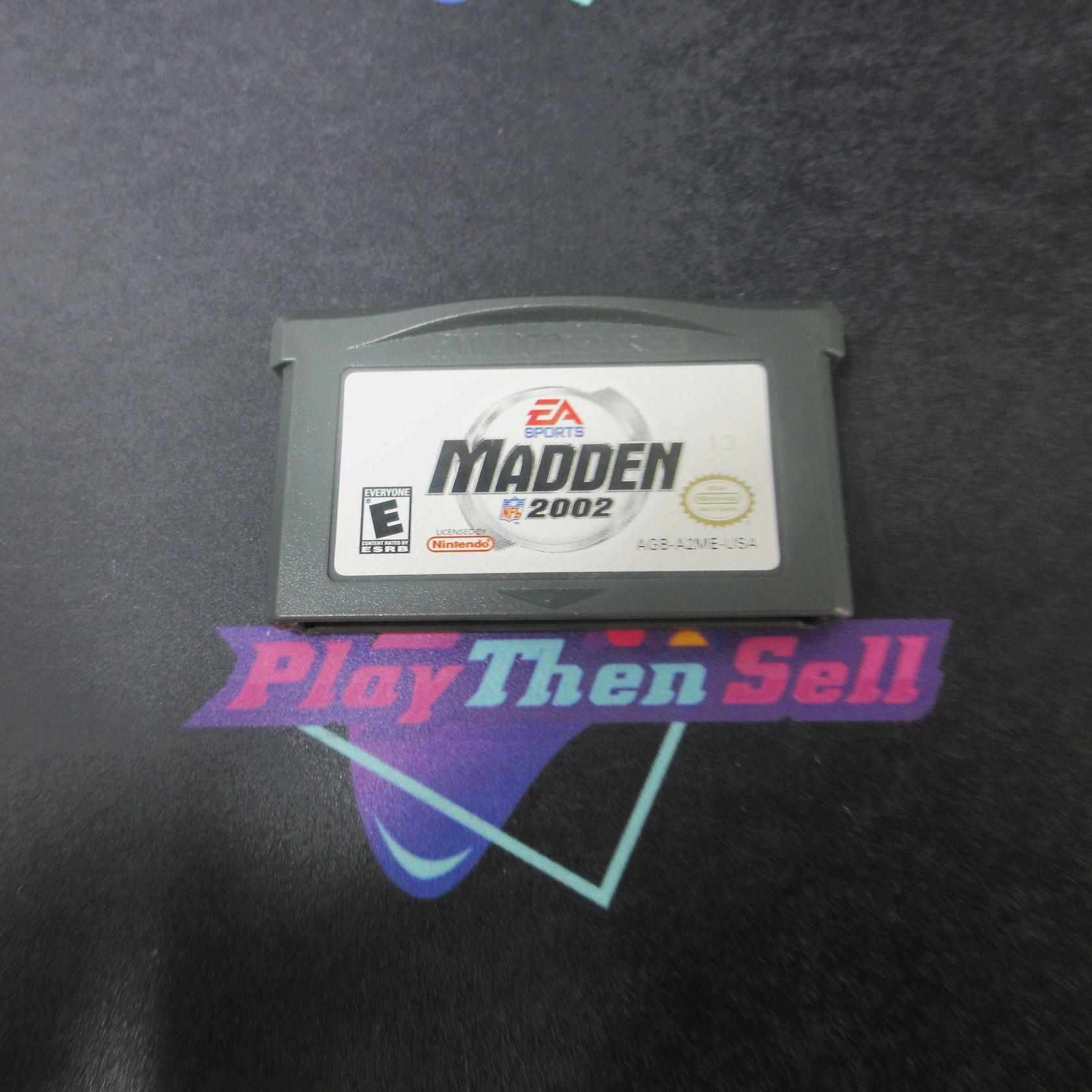 Madden NFL 2002 Game Boy Advance GBA Cart Only - Very Good