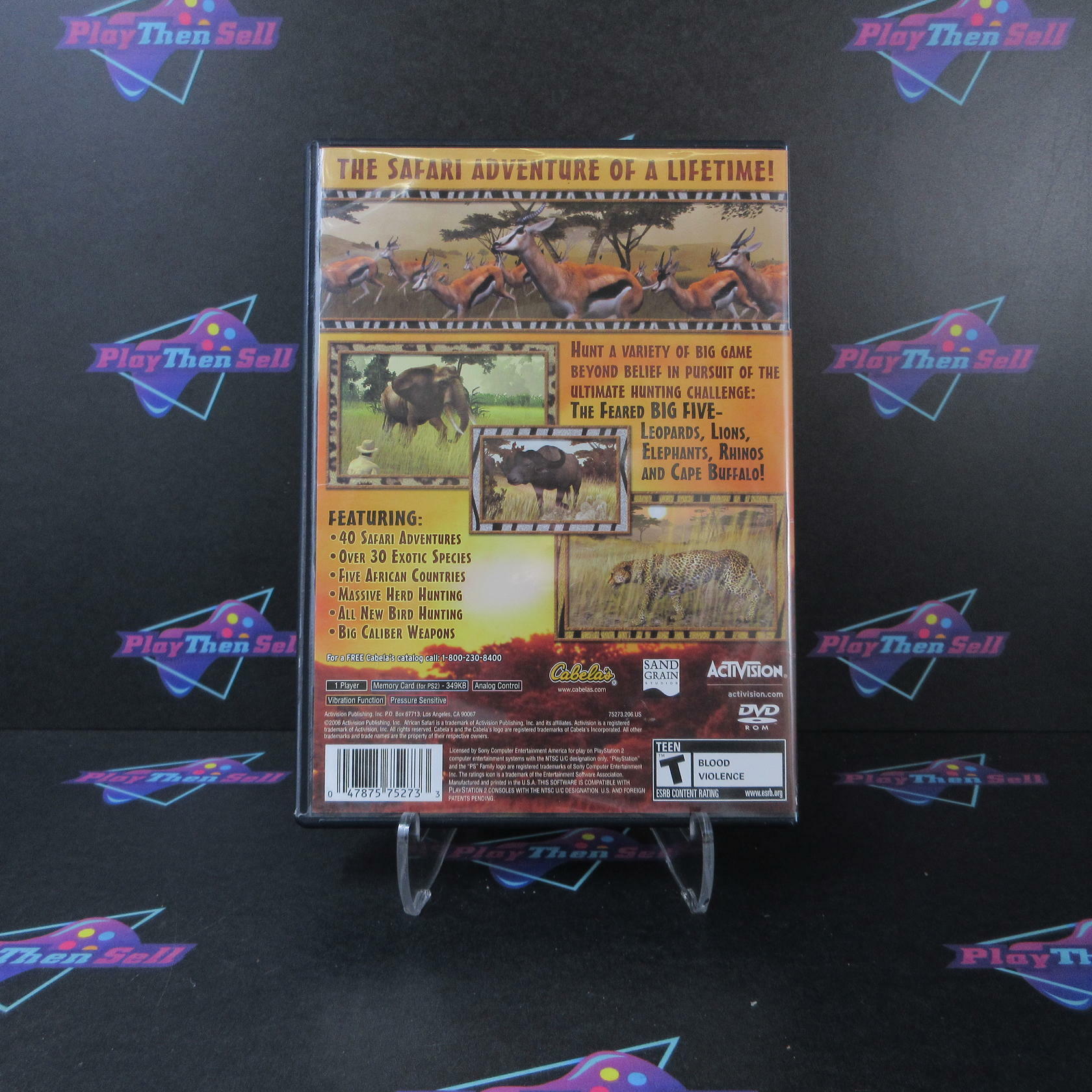 Cabela's African Safari PS2 PlayStation 2 AD/NM - Very Good