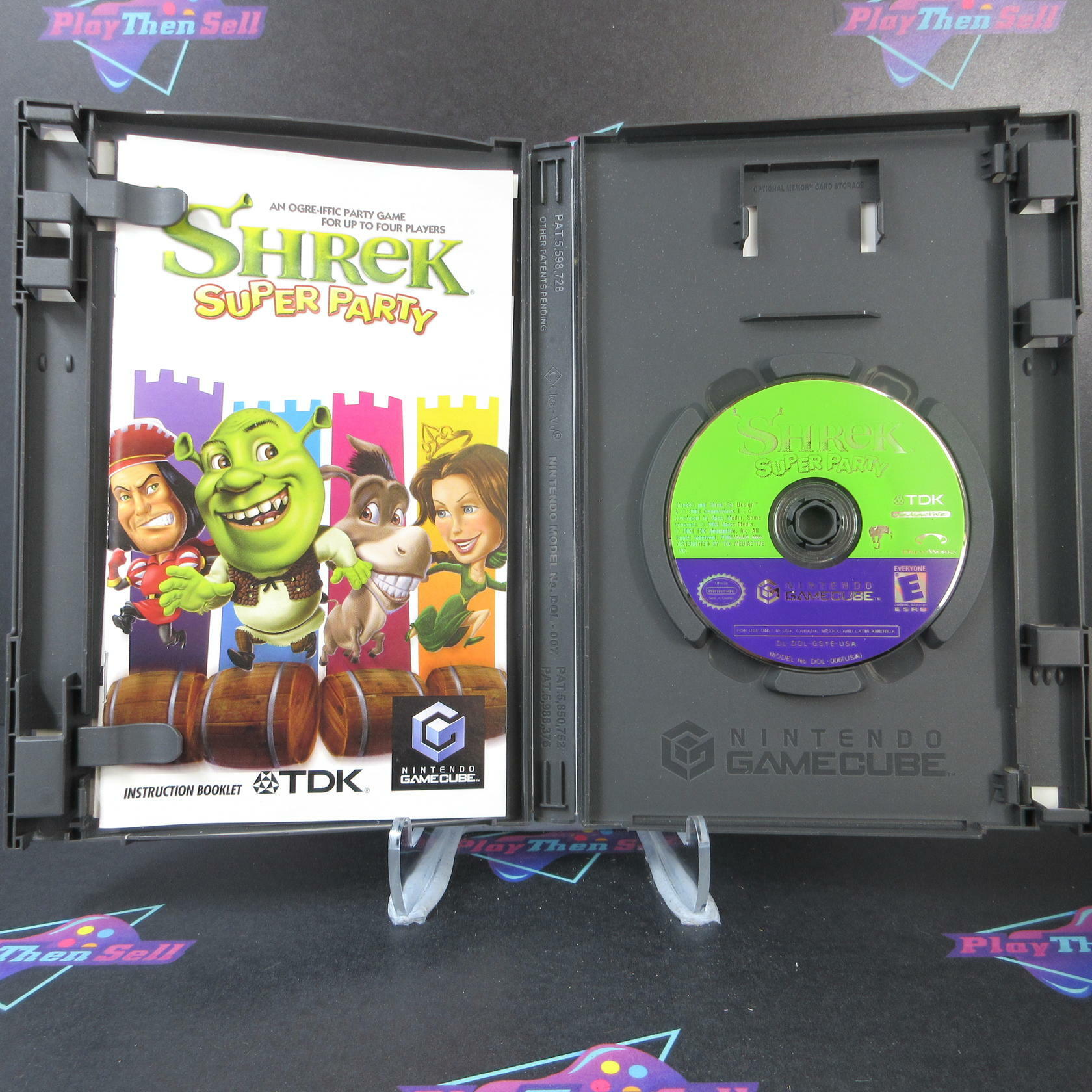 Shrek Super Party + Reg Card Nintendo GameCube AD Complete CIB - Very Good
