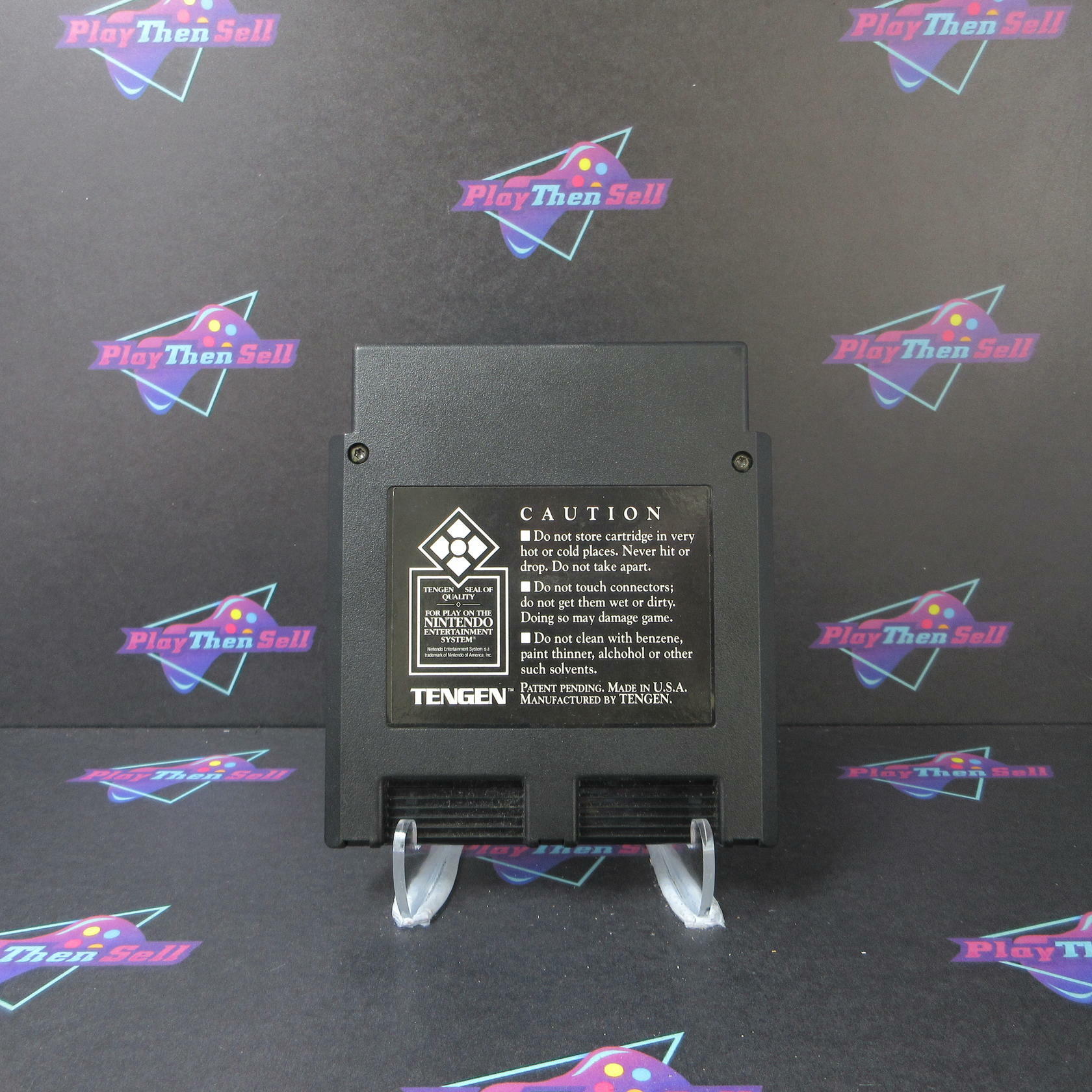 Pac-Man Tengen Nintendo NES Cartridge Manual And Dust Cover Authentic / Tested - Very Good