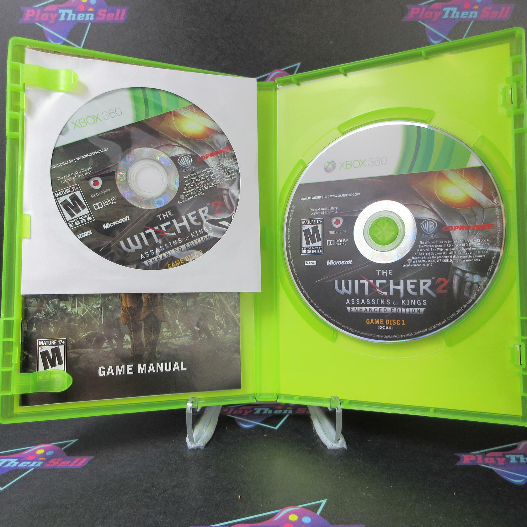 The Witcher 2 Assassins Of Kings Enhanced Edition Xbox 360 + Map/ Soundtrack - Like New