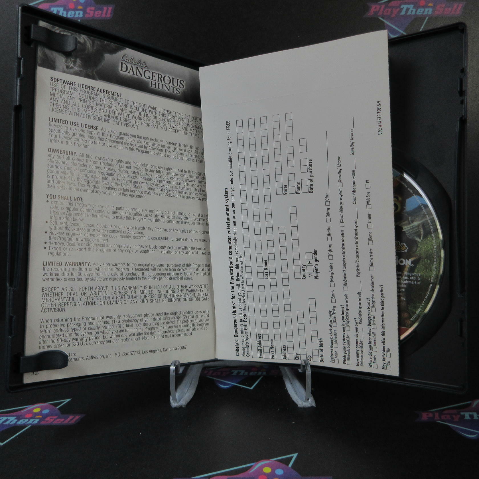 Cabela's Dangerous Hunts GH +Reg Card PS2 PlayStation 2 AD Complete CIB - Very Good