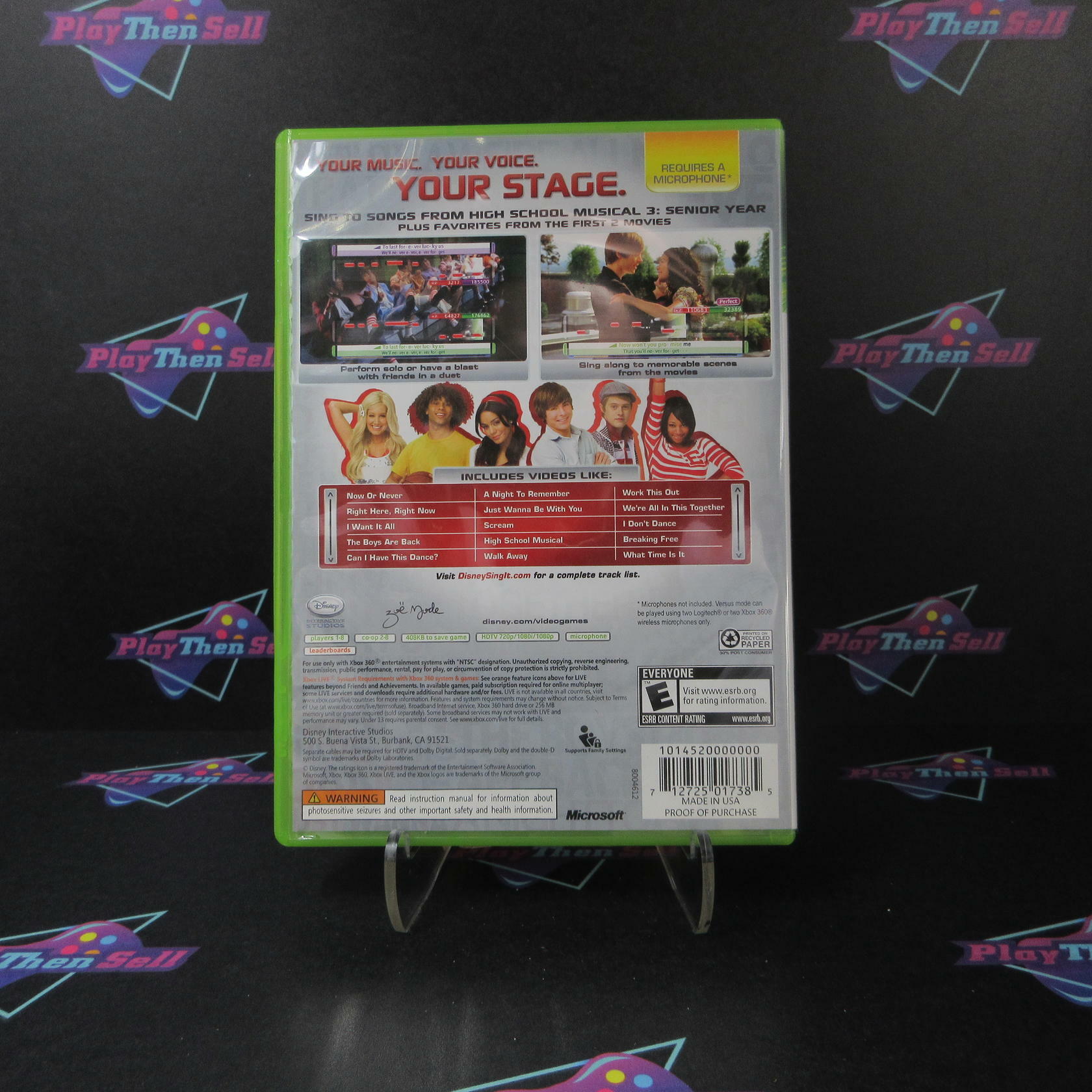 Sing It High School Musical 3 Senior Year Xbox 360 + Movie Ticket / Reg Card - Like New
