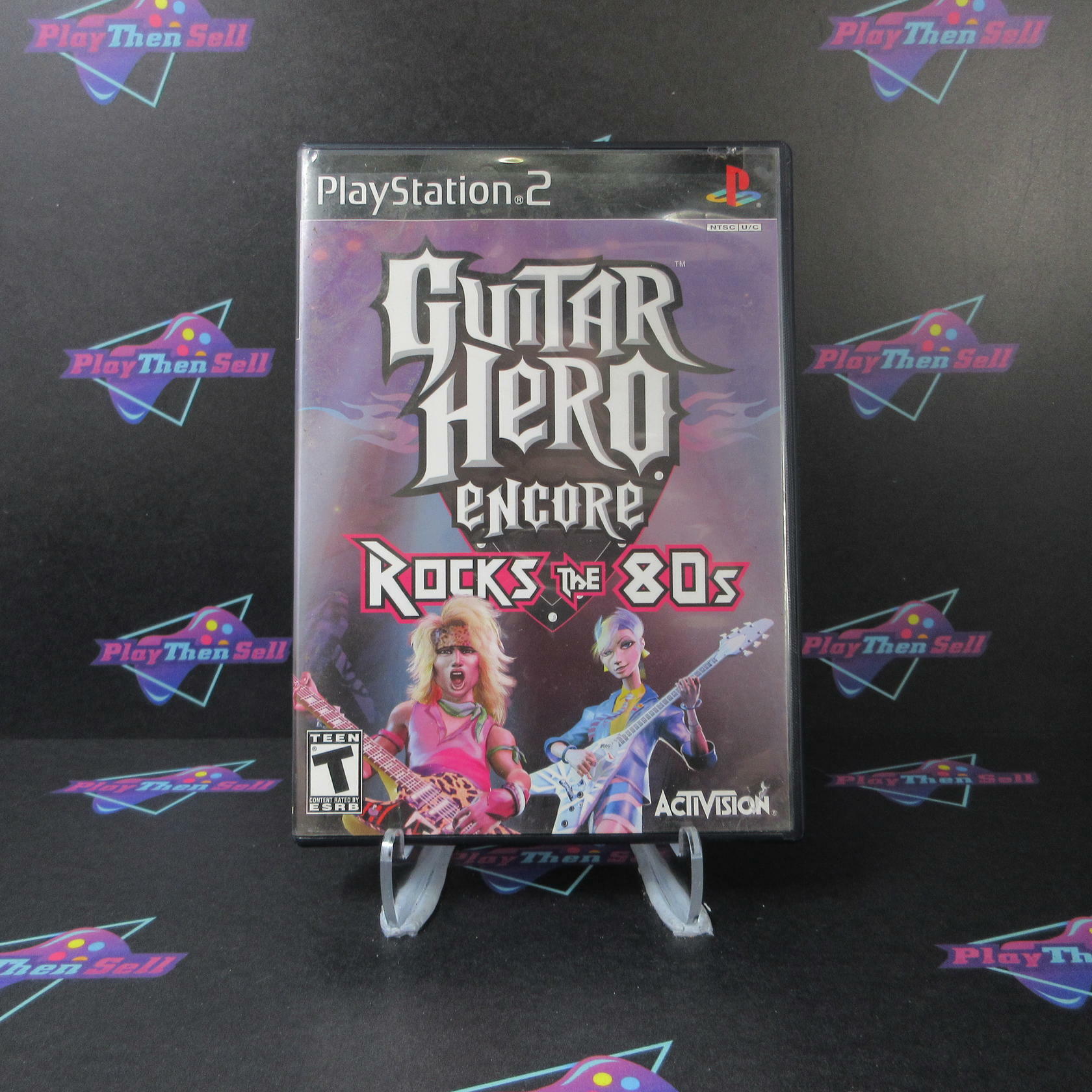Guitar Hero Encore Rocks the 80's + Poster PlayStation 2 AD/MD Complete CIB - Very Good