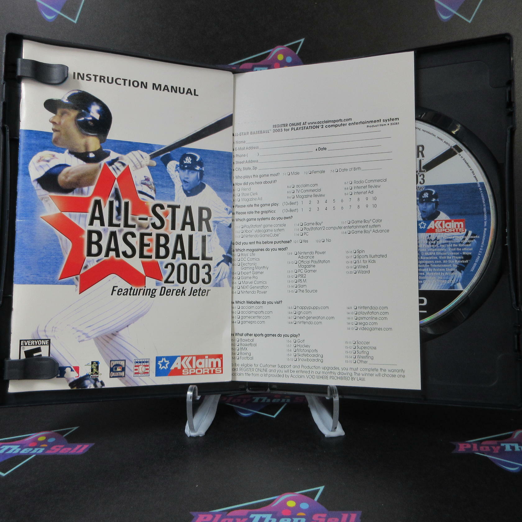 All Star Baseball 2003 PS2 PlayStation 2 + Reg Card - Like New