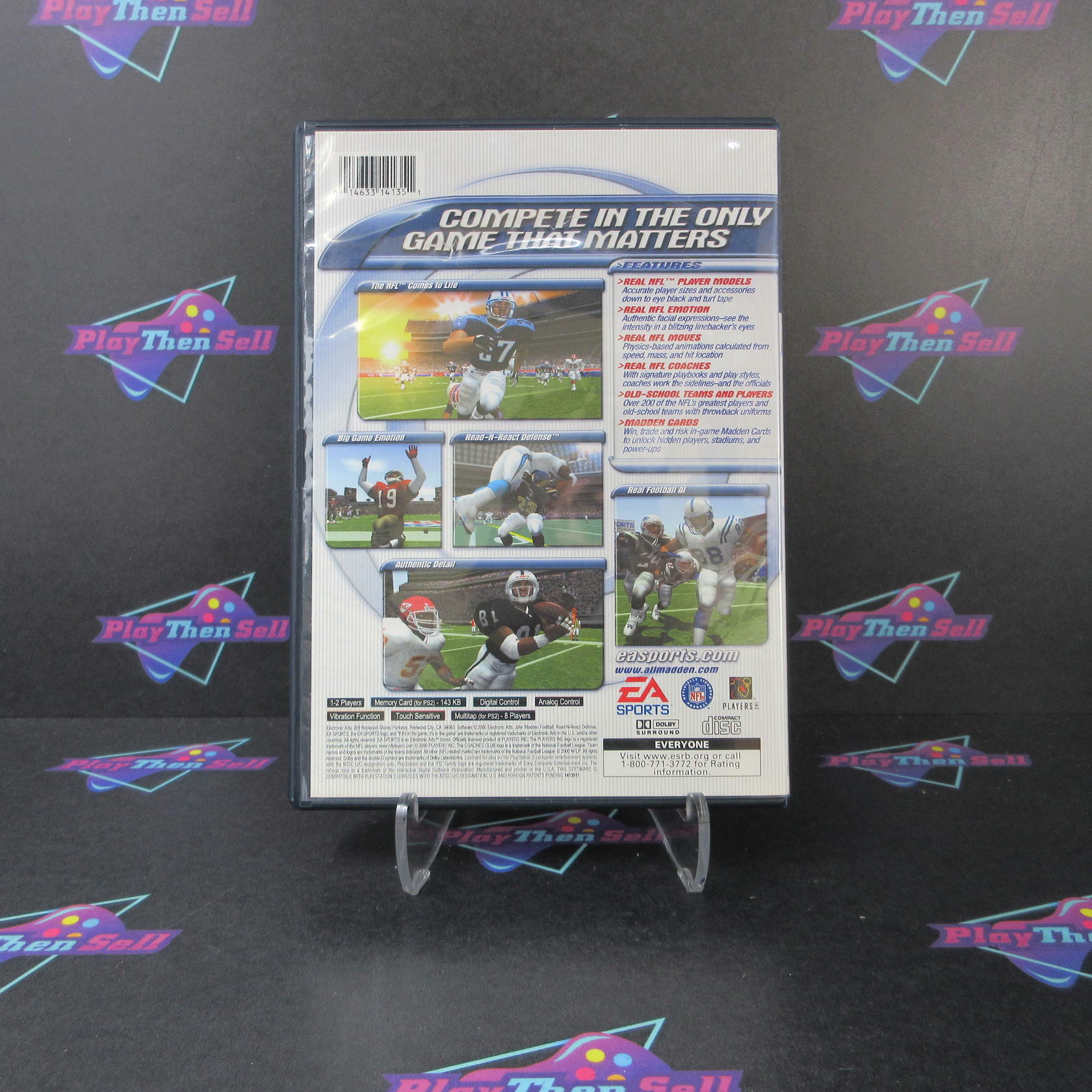 Madden NFL 2001 + Reg Card PS2 PlayStation 2 AD/MD Complete CIB - Very Good
