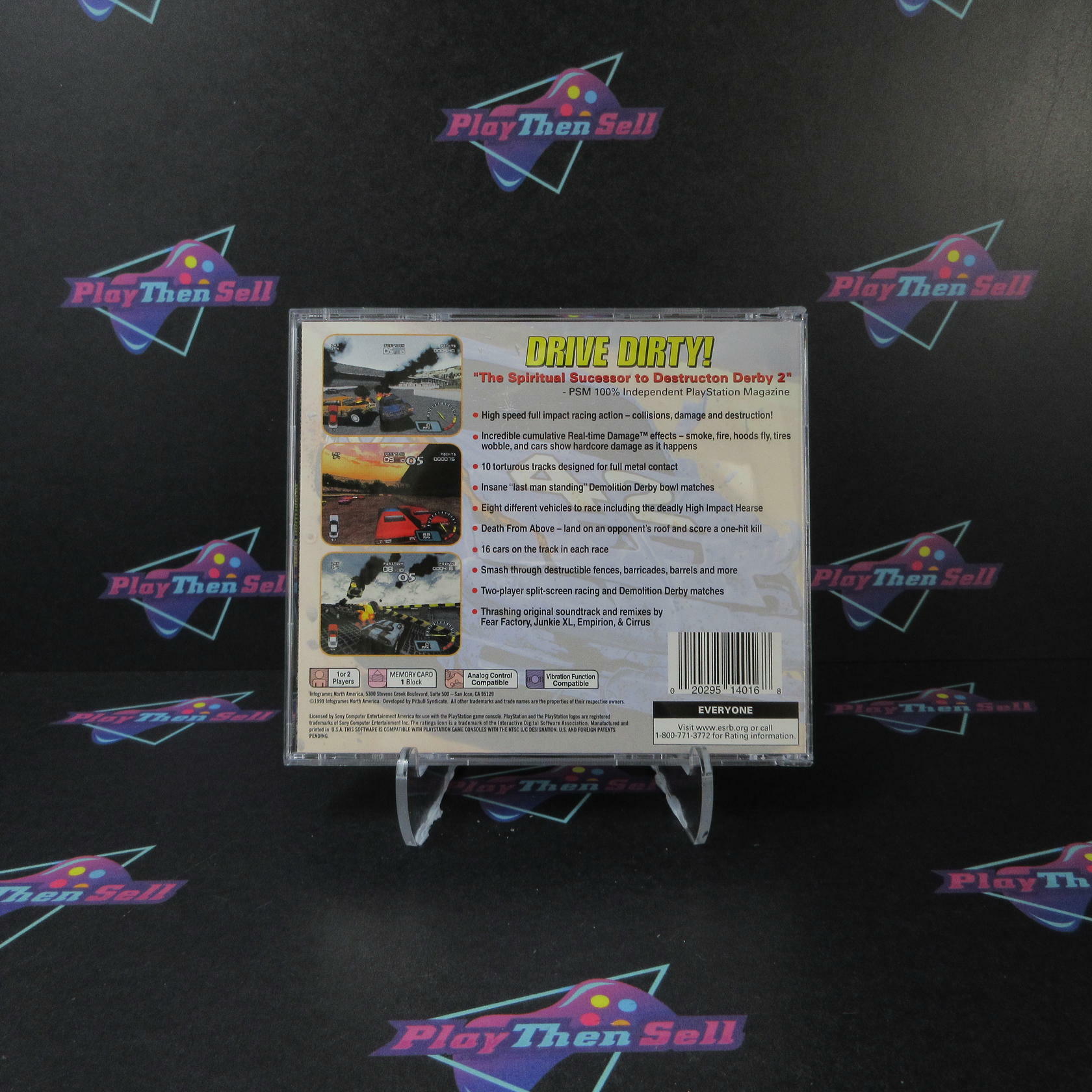 Demolition Racer PS1 PlayStation 1 DD/NM - Very Good