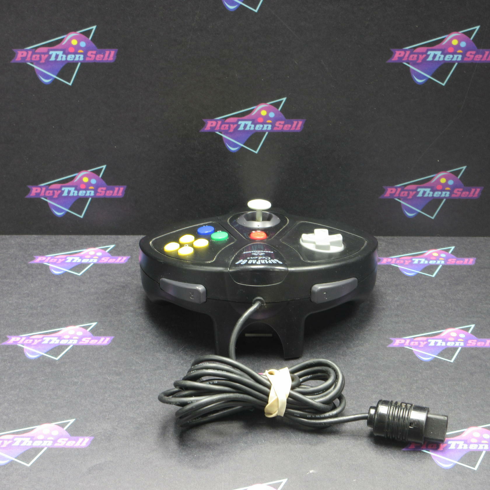 SuperPad 64 Colors Black Controller N64 Nintendo N64 - Good