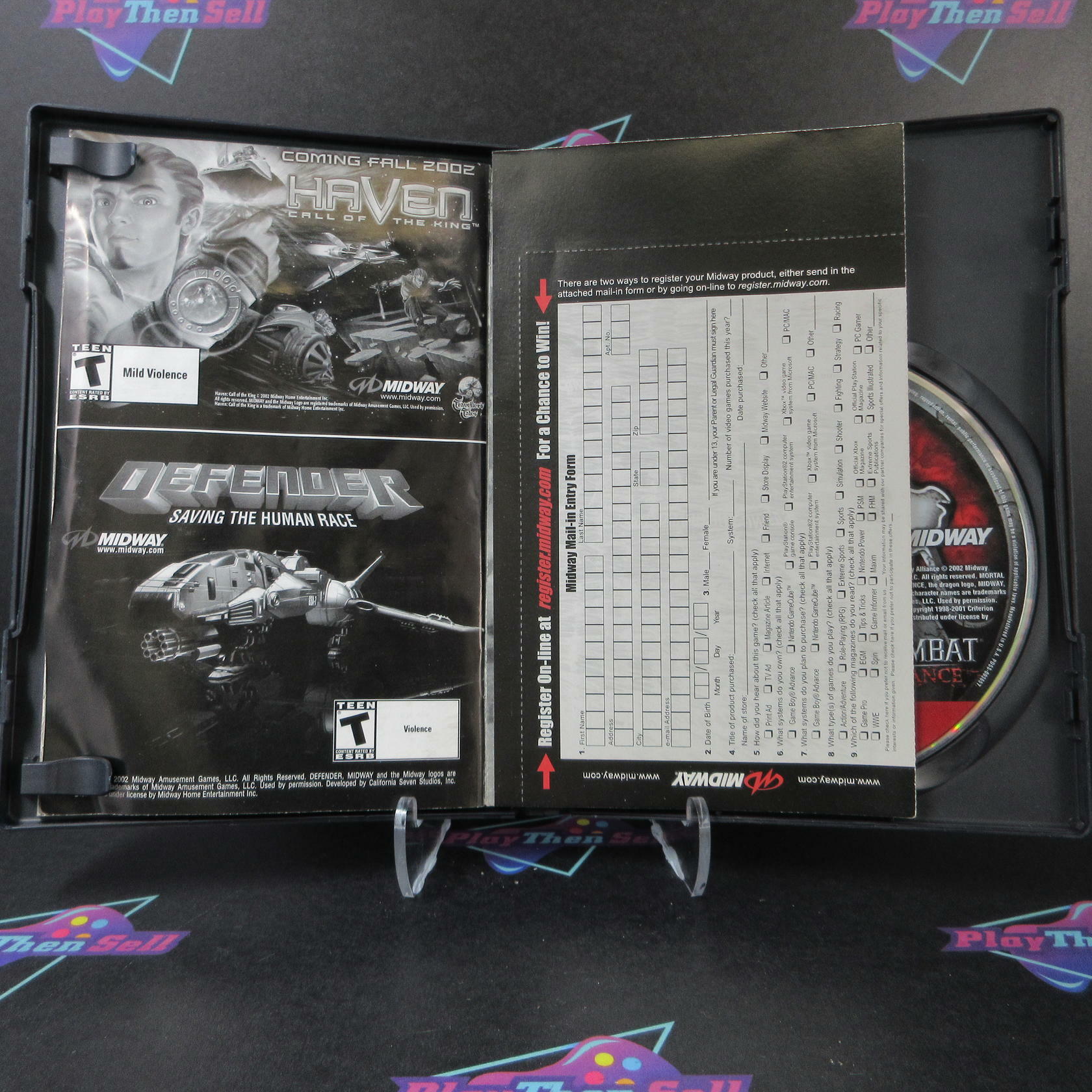 Mortal Kombat Deadly Alliance GH + Reg Card PS2 AD/MD Complete CIB - Very Good