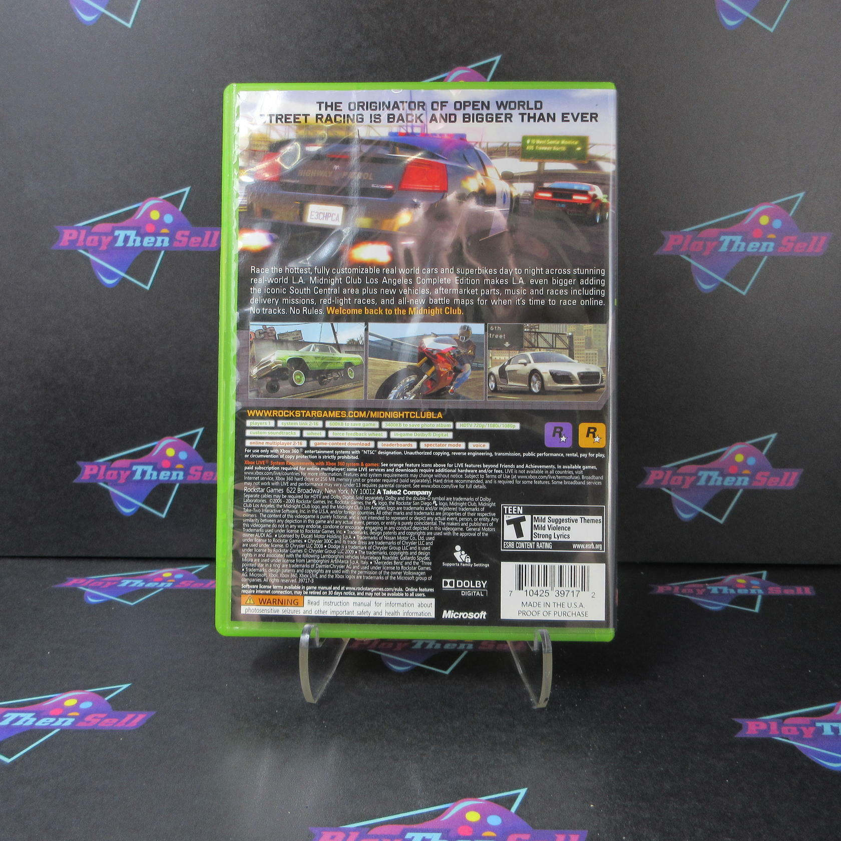 Midnight Club Platinum Hits Xbox 360 AD Complete CIB - Very Good