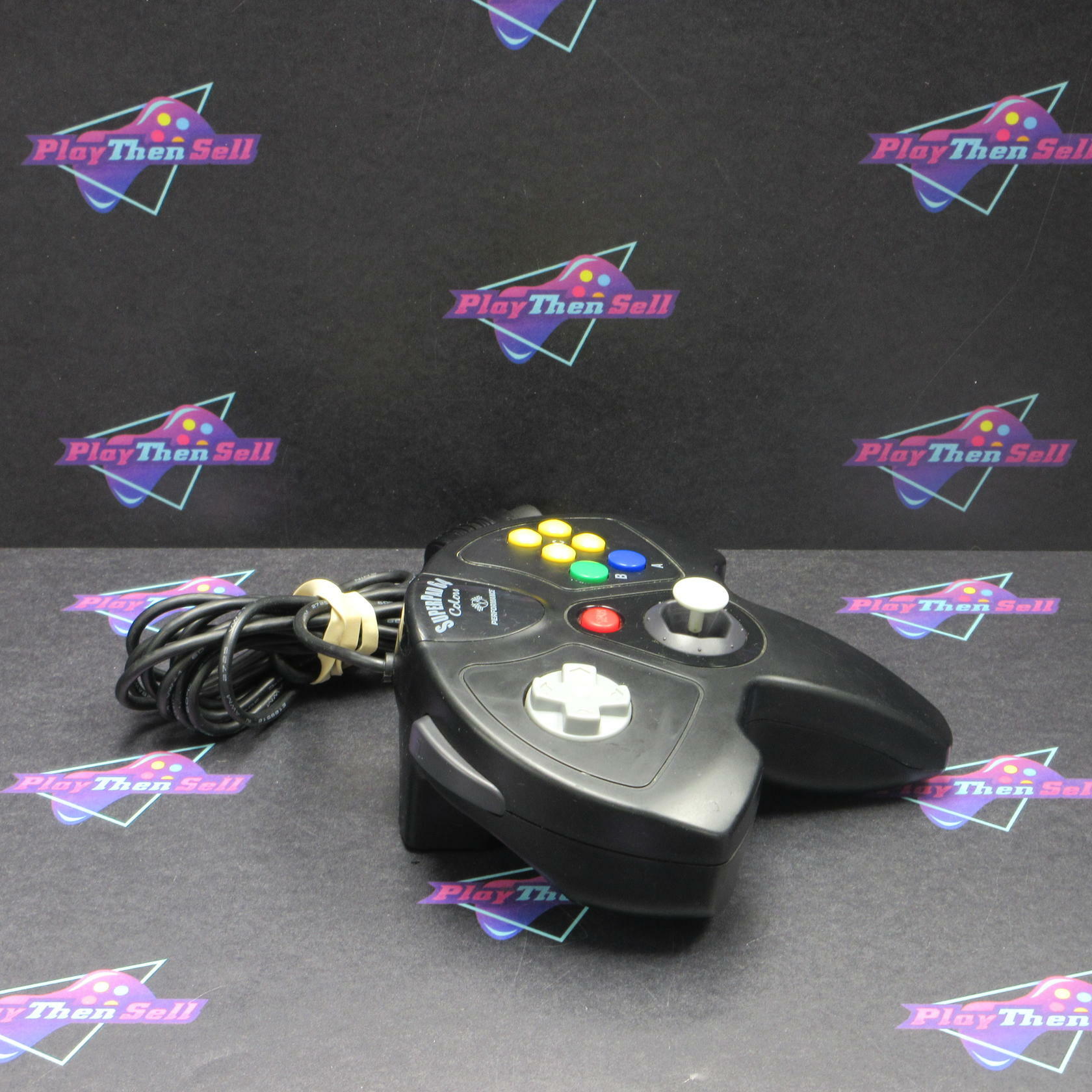 SuperPad 64 Colors Black Controller N64 Nintendo N64 - Good