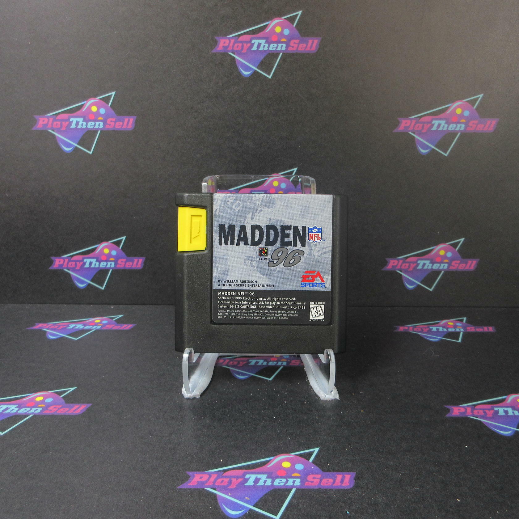 Madden 96 Football Sega Genesis Cartridge Manual and Foldout Authentic / Tested - Very Good