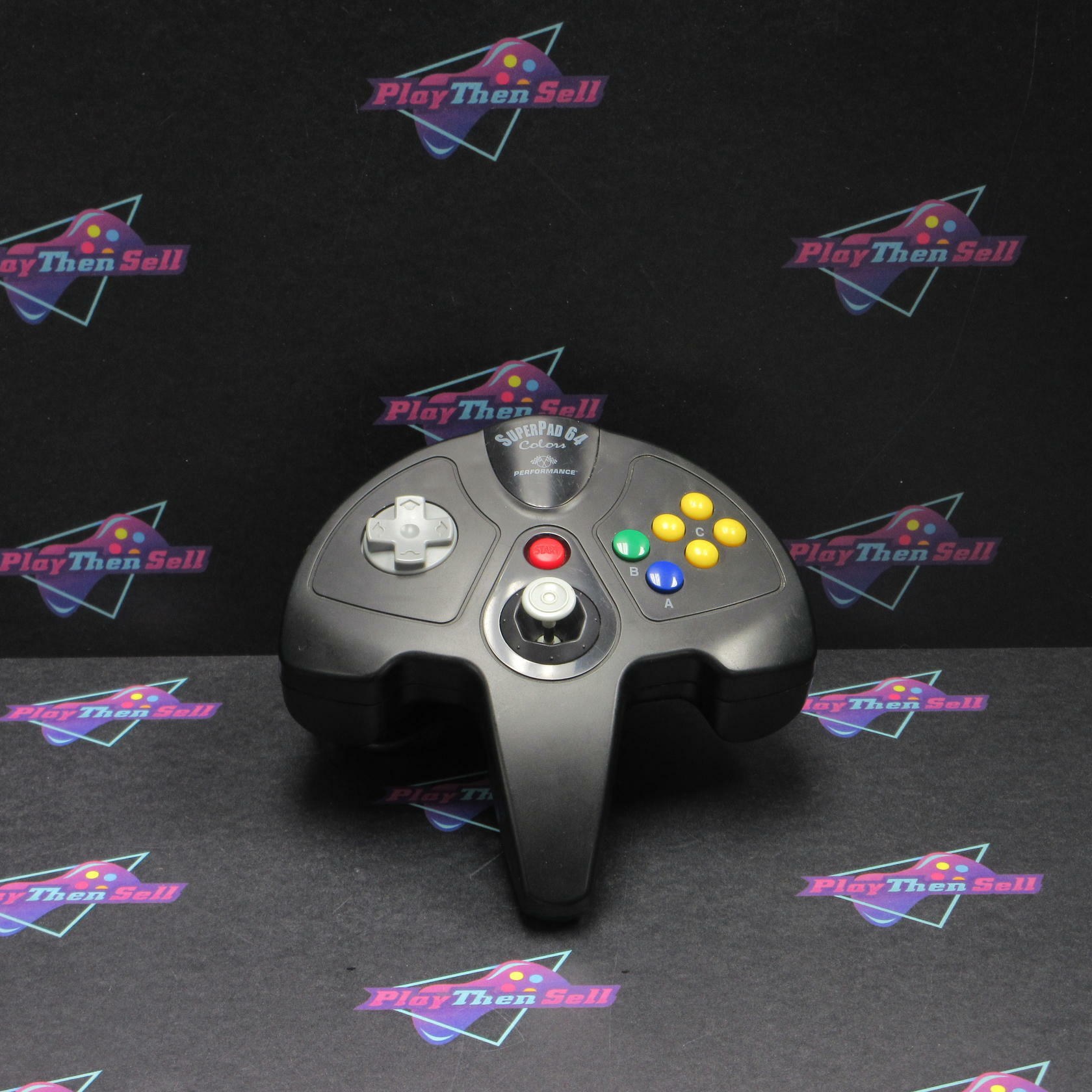 SuperPad 64 Colors Black Controller N64 Nintendo N64 - Good