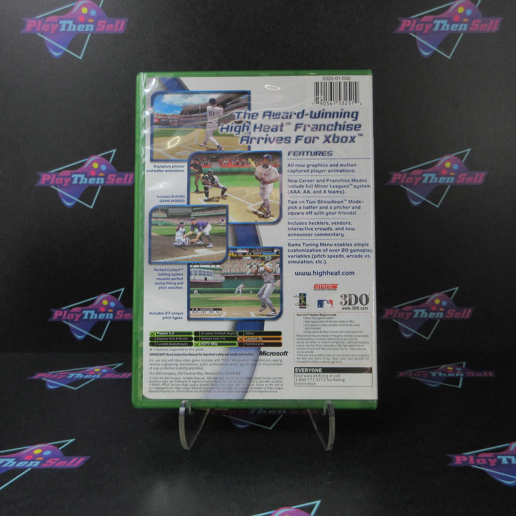 High Heat Major League Baseball 2004 Xbox + Reg Card - Like New