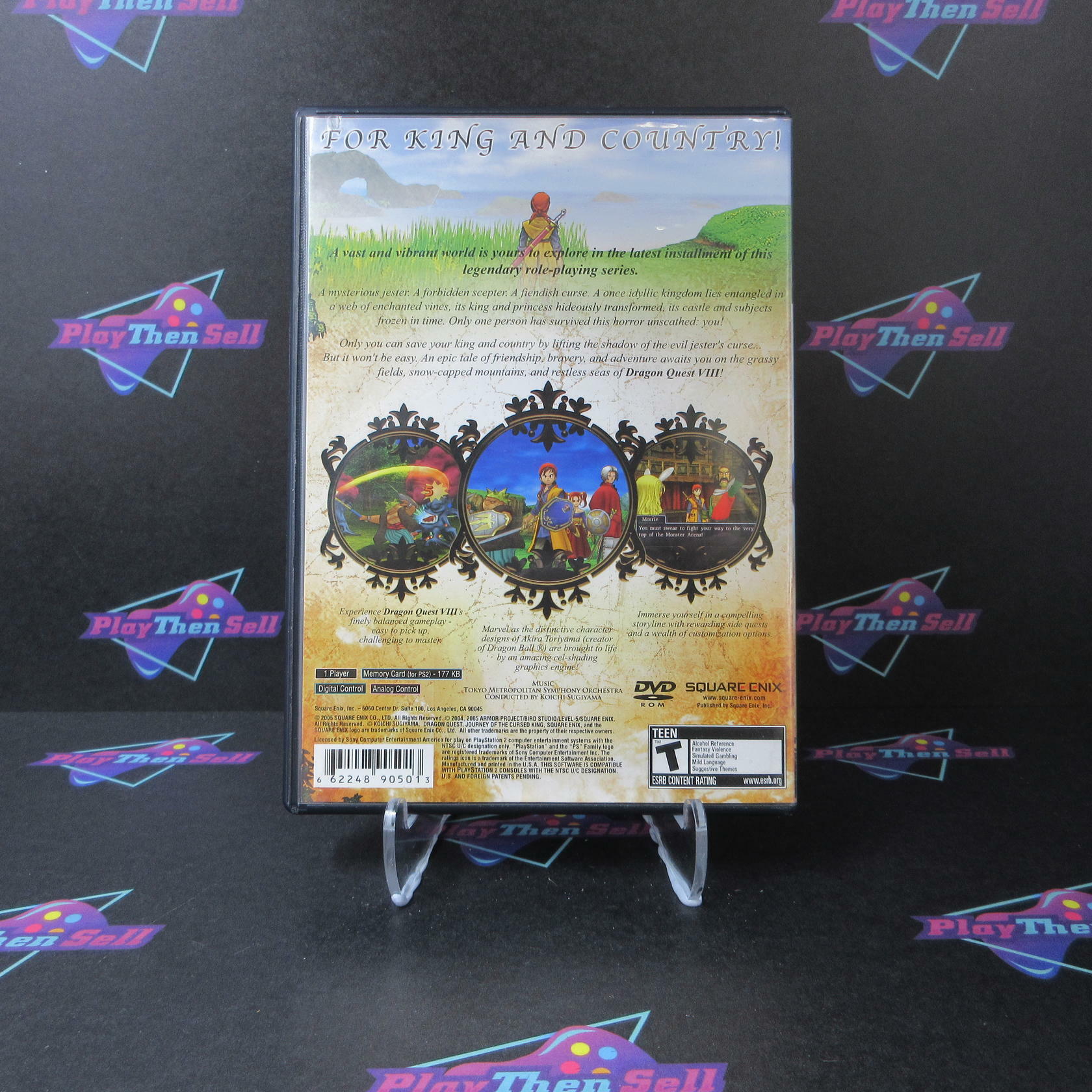 Dragon Quest VIII Journey of the Cursed King - No Demo PS2 PlayStation 2 AD/NM - Very Good