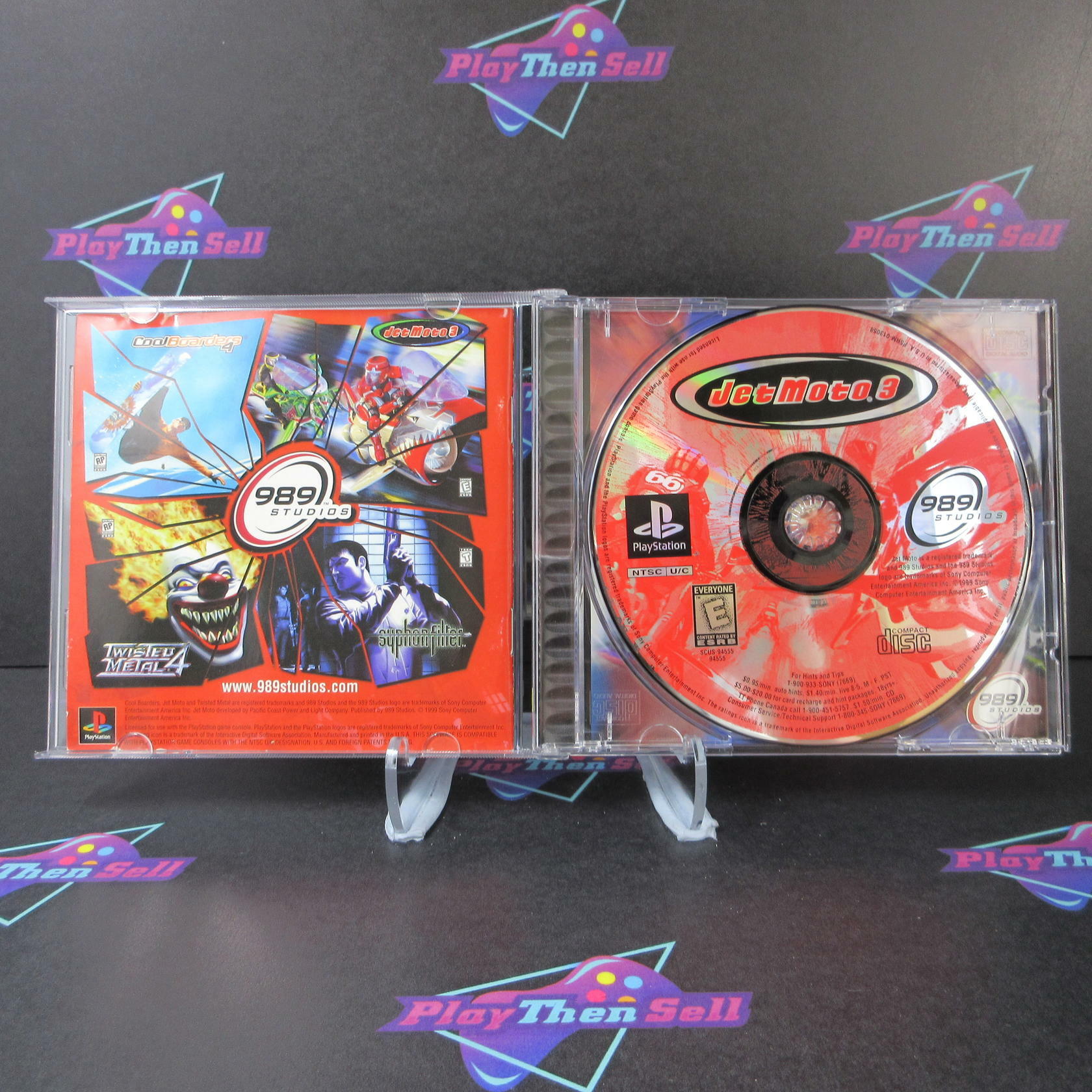 Jet Moto 3 + Reg Card PS1 PlayStation 1 MD Complete CIB - Very Good