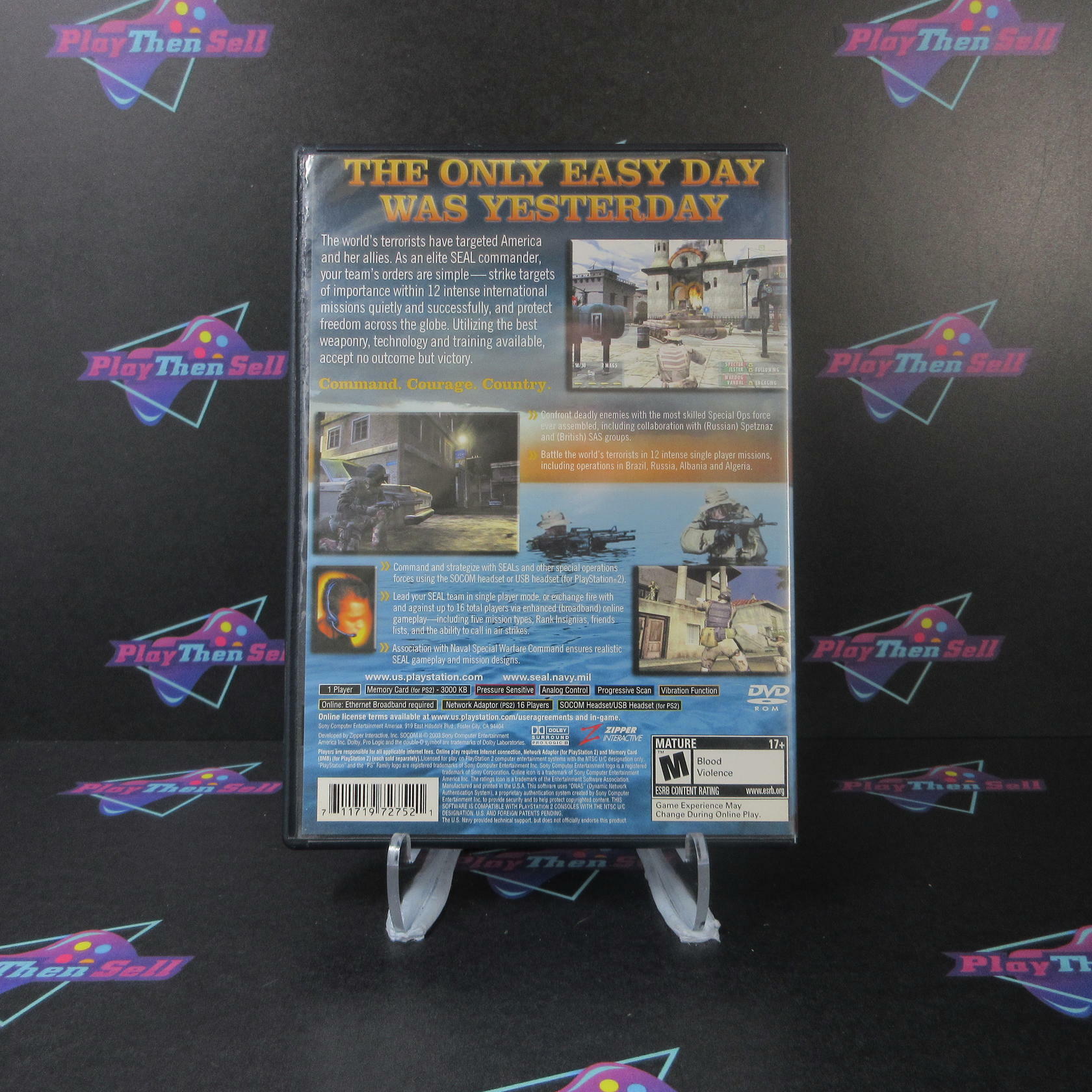 SOCOM II U.S. Navy Seals PS2 PlayStation 2 Greatest Hits - Very Good