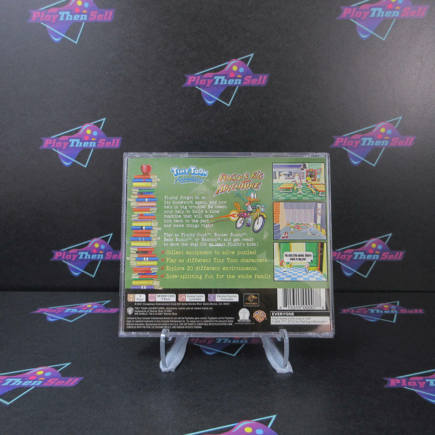 Tiny Toon Adventures Plucky's Big Adventure PS1 PlayStation 1 MD/DD - Very Good