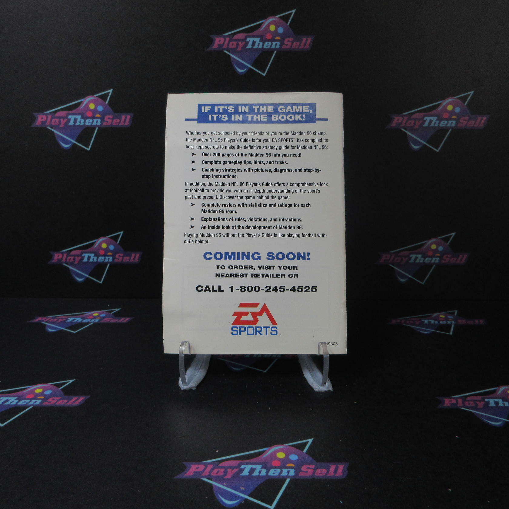 Madden 96 Football Sega Genesis Cartridge Manual and Foldout Authentic / Tested - Very Good