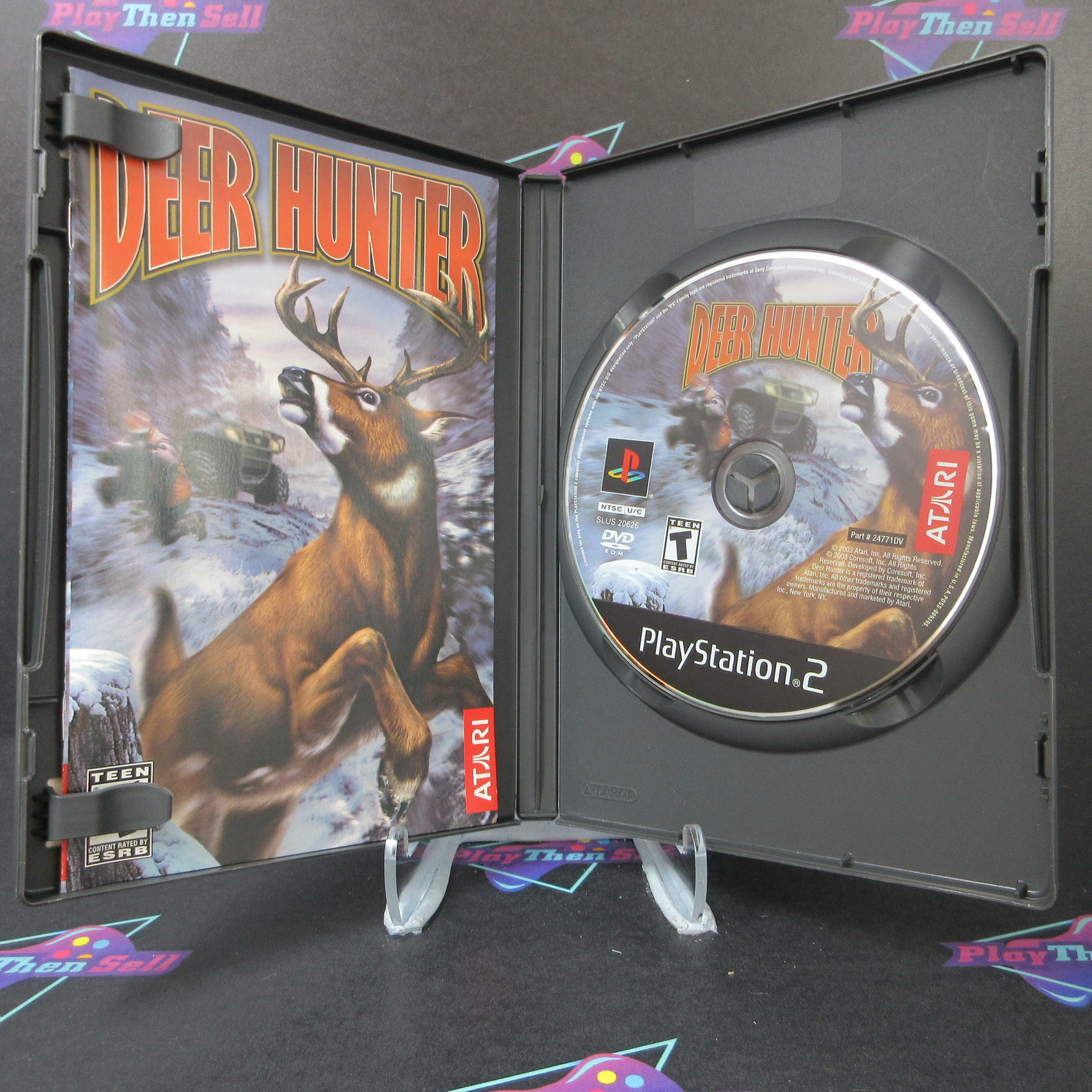 Deer Hunter PS2 PlayStation 2 + Atari Stickers - Like New