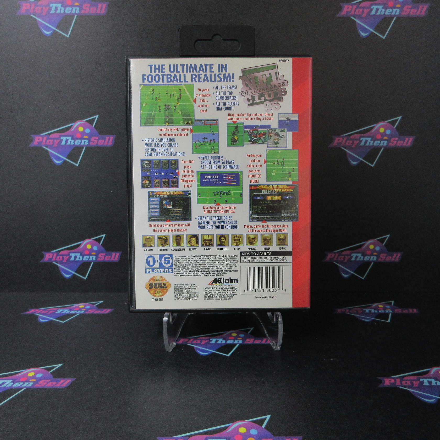 NFL Quarterback Club 96 Sega Genesis Boxed Complete CIB - Very Good