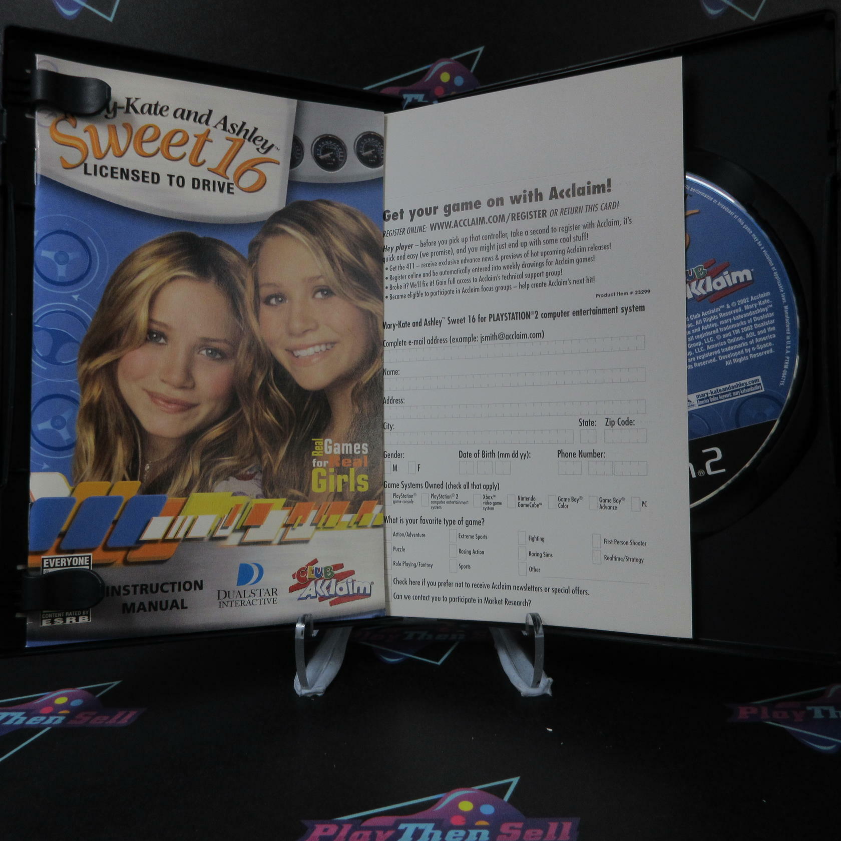Mary Kate & Ashley Sweet 16 Licensed to Drive PS2 PlayStation 2 + Reg Card AD - Very Good