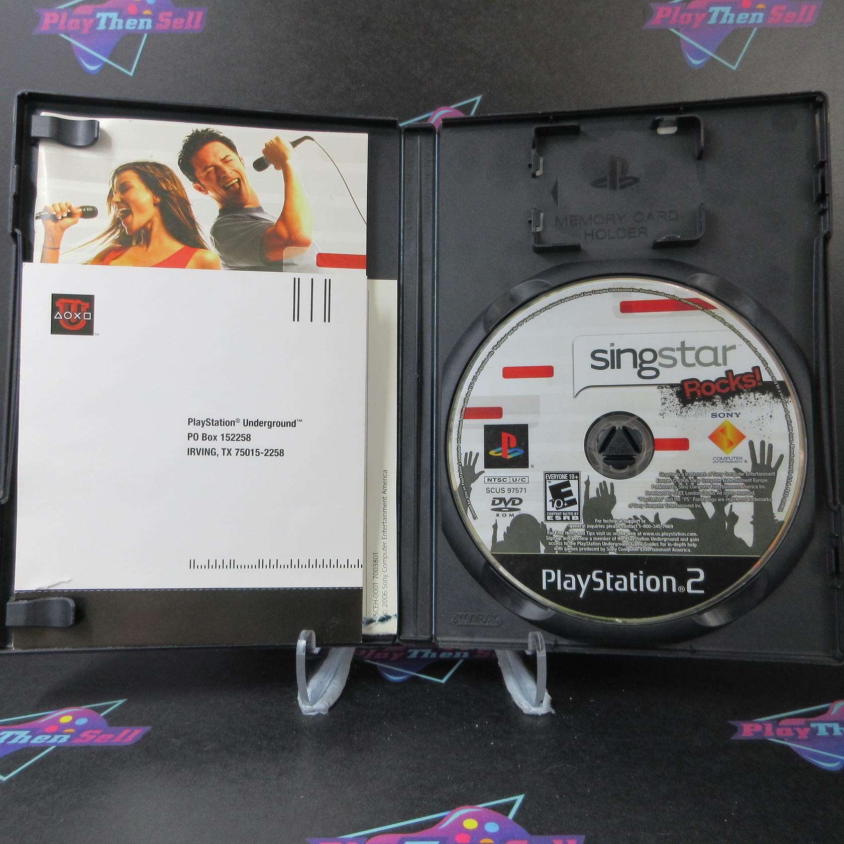 Singstar Rocks! + Reg Card PS2 PlayStation 2 AD/MD Complete CIB - Very Good