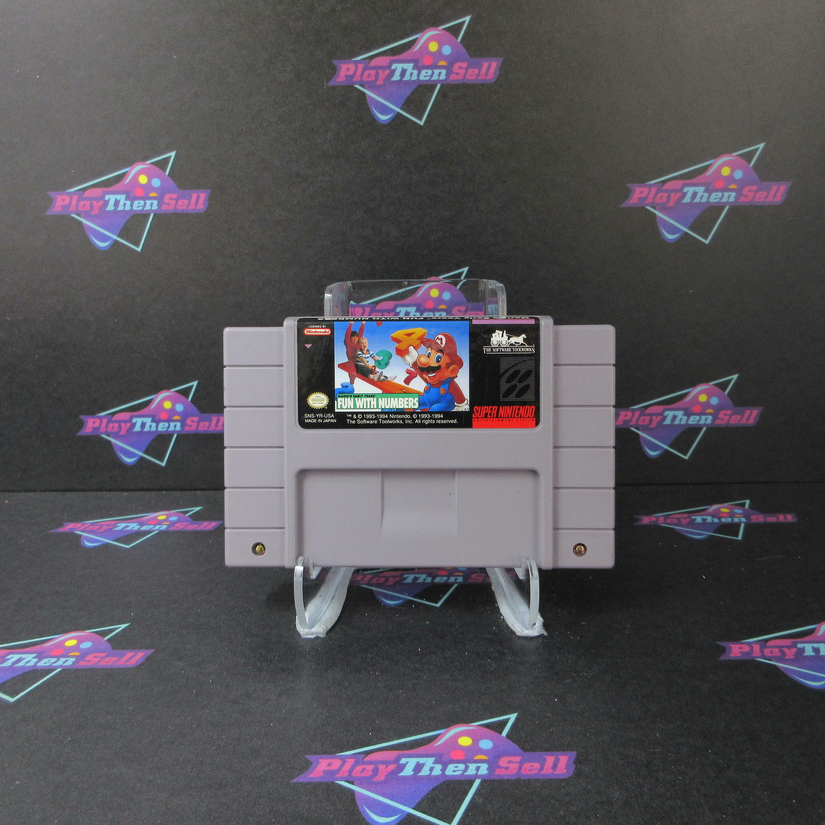 Mario's Early Years Fun with Numbers Nintendo SNES Cartridge Only Tested - Very Good