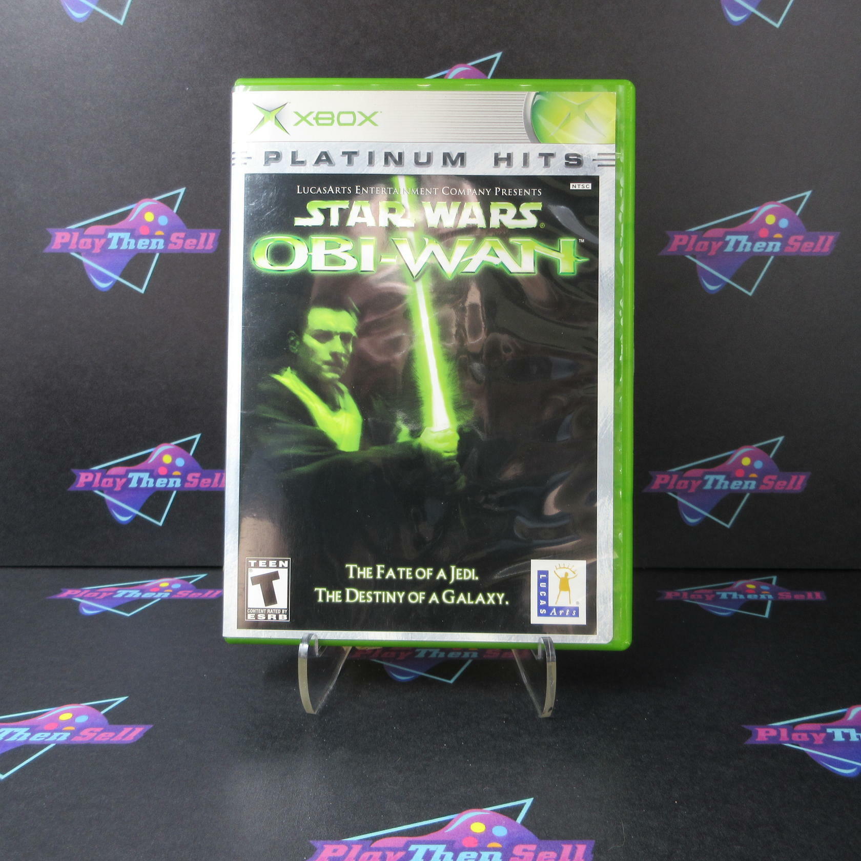 Star Wars Obi-Wan Platinum Hits Xbox MD Complete CIB - Very Good