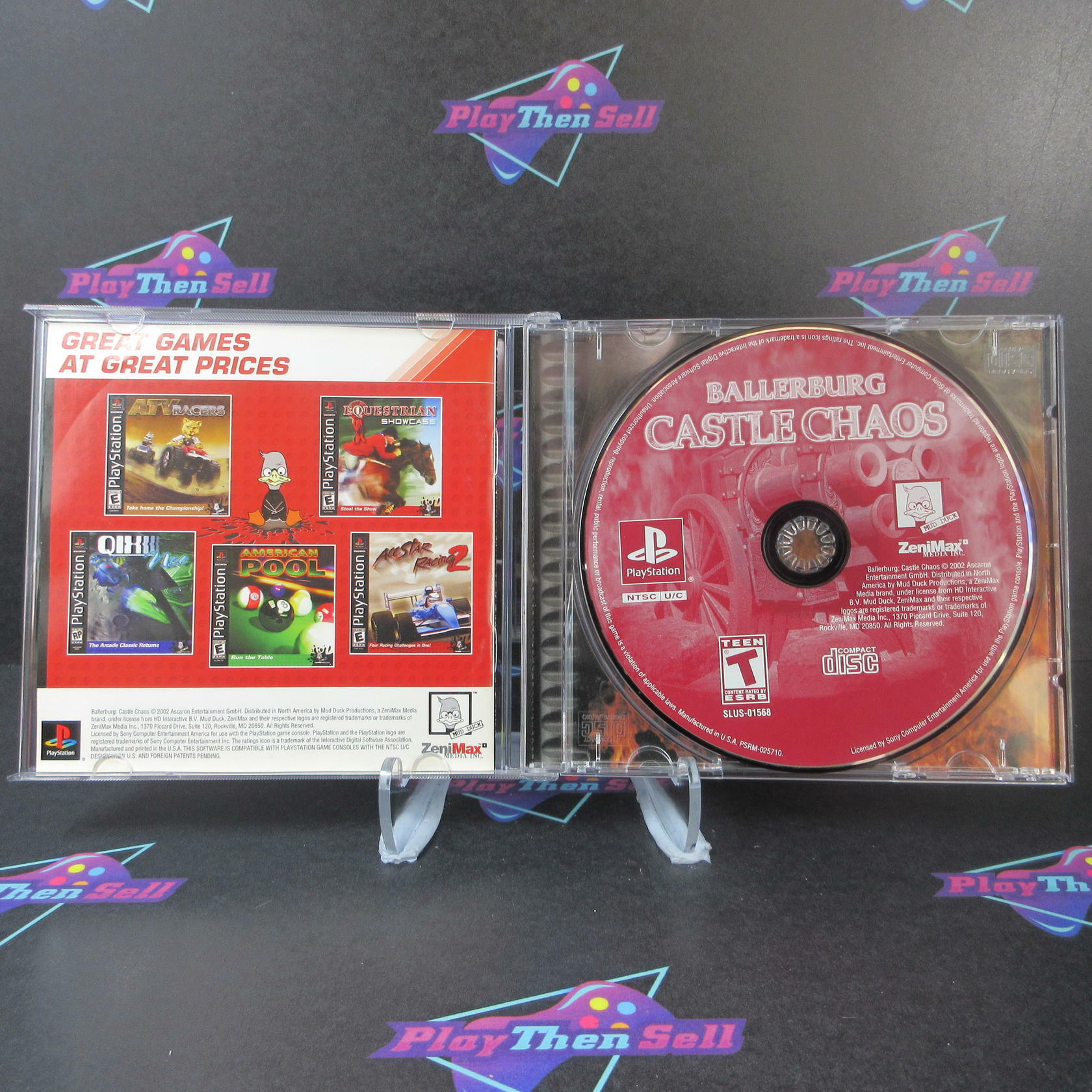 Ballerburg Castle Chaos PS1 PlayStation 1 + Reg Card - Like New